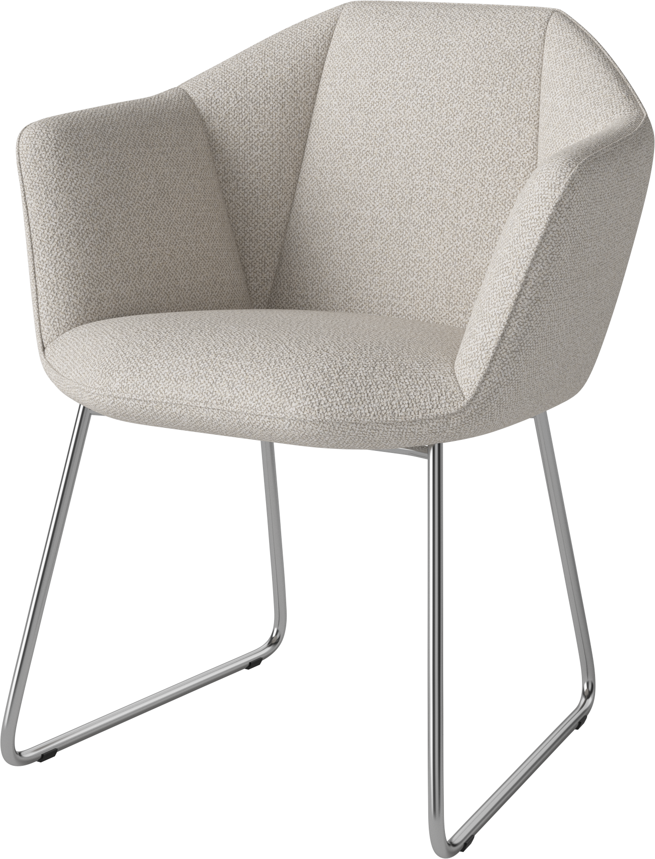 Židle KIMONO s chromovanou ocelovou základnou