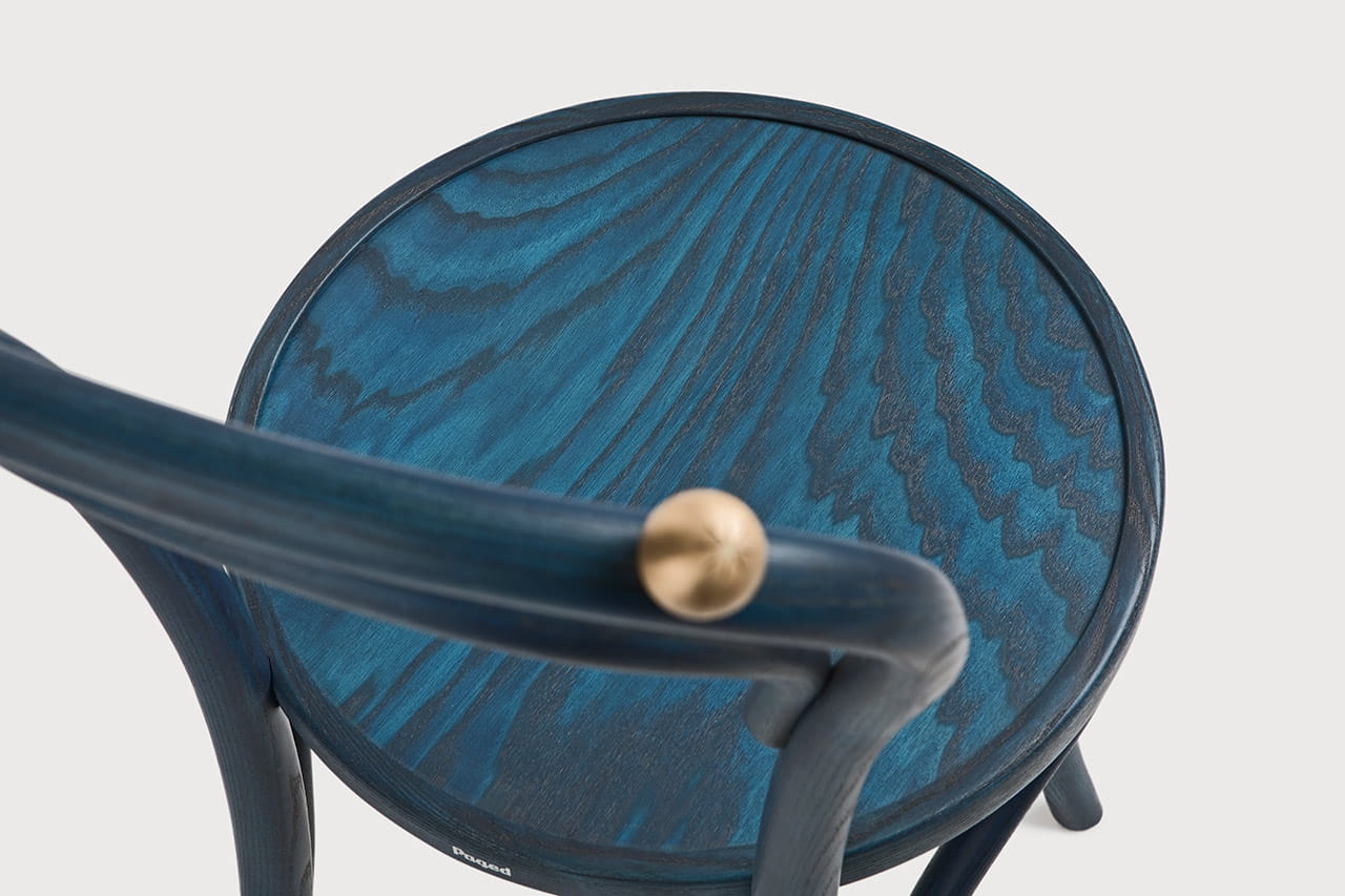 Židle A-1889 FUOCO BLU jasanové dřevo