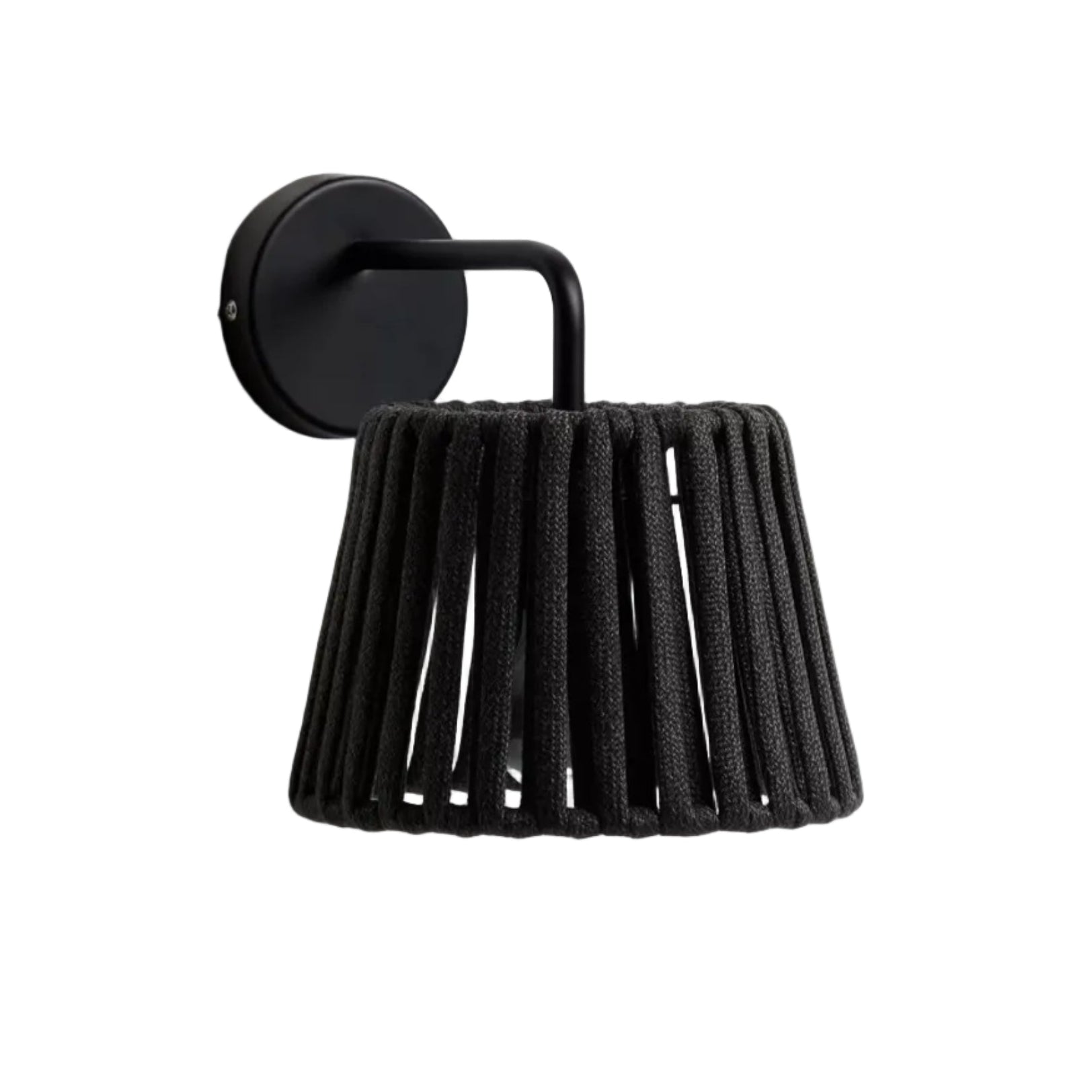 Solární nástěnná zahradní lampa ALDET černá