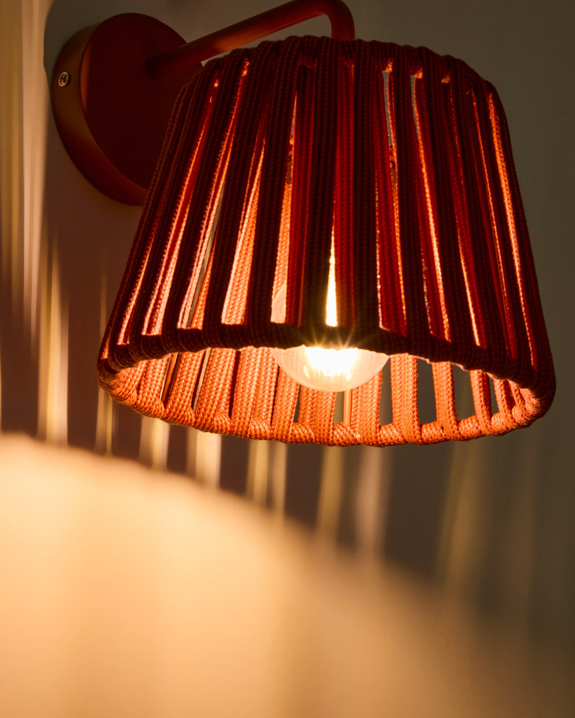 Solární nástěnná lampa ALDET terakota