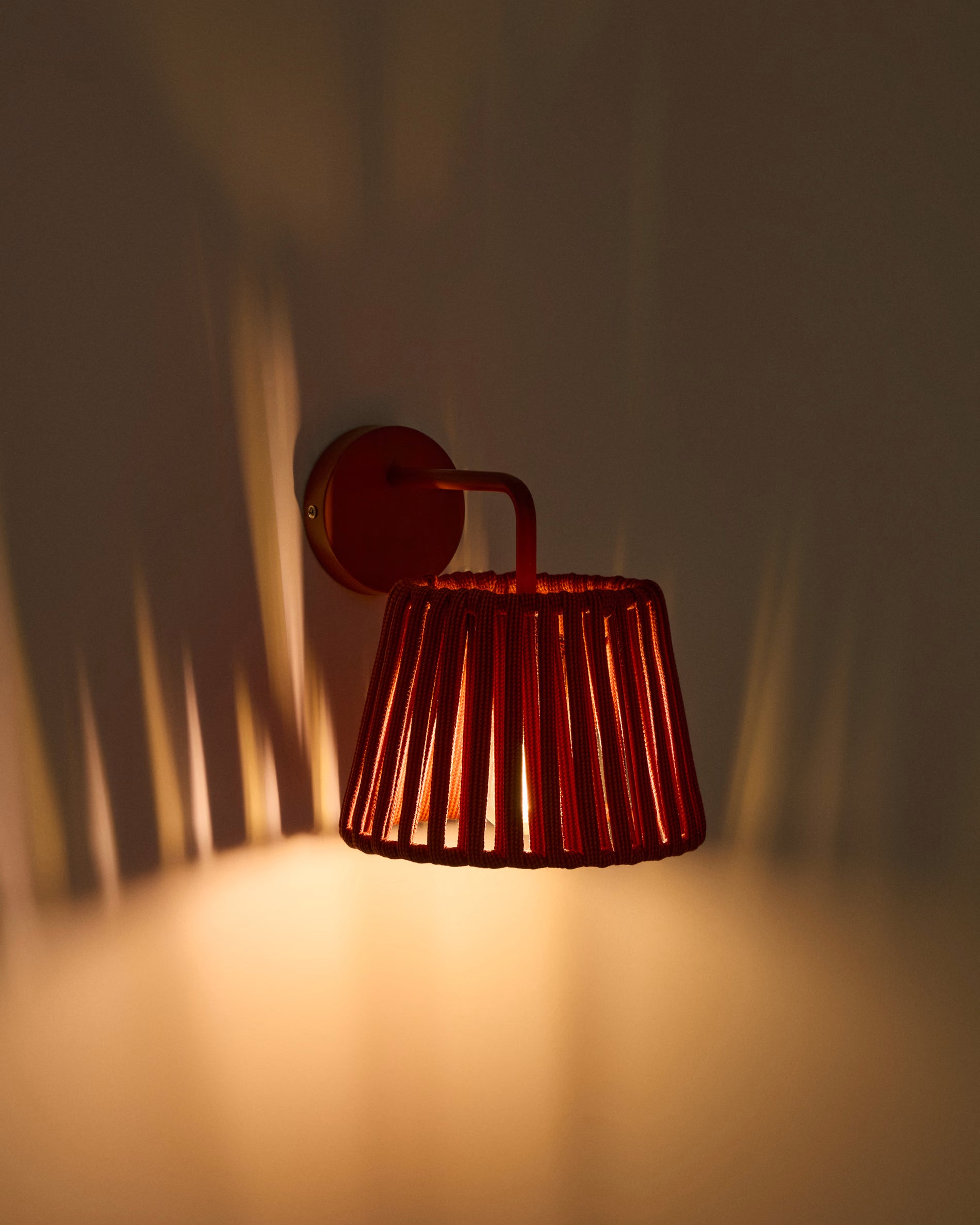 Solární nástěnná lampa ALDET terakota