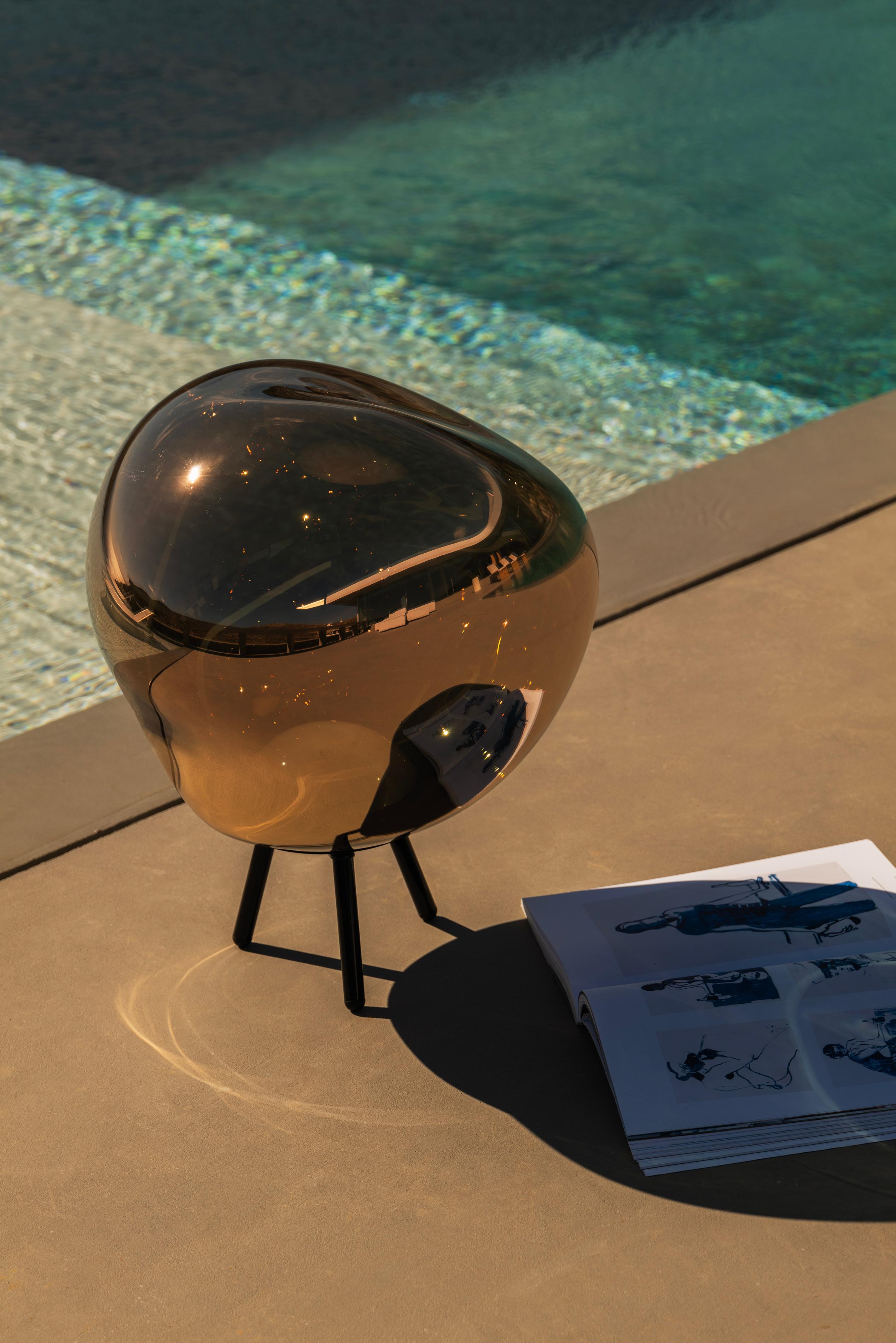 LARGE MELT Portable Lamp in Brown