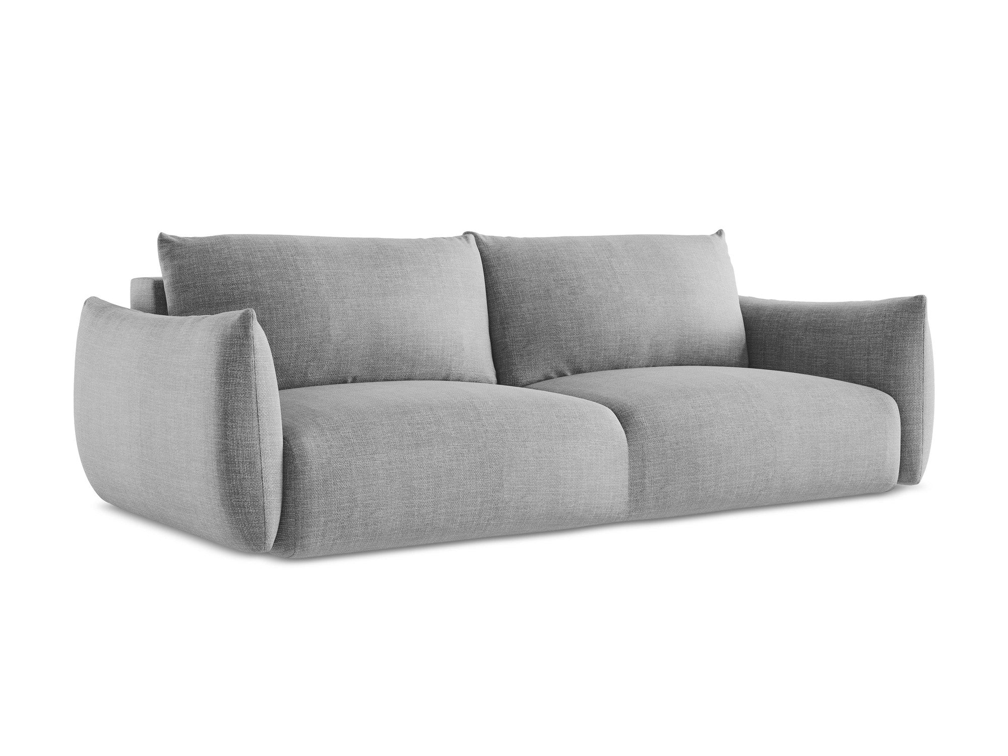 3-Seater Sofa with Sleeping Function LEILA Light Gray