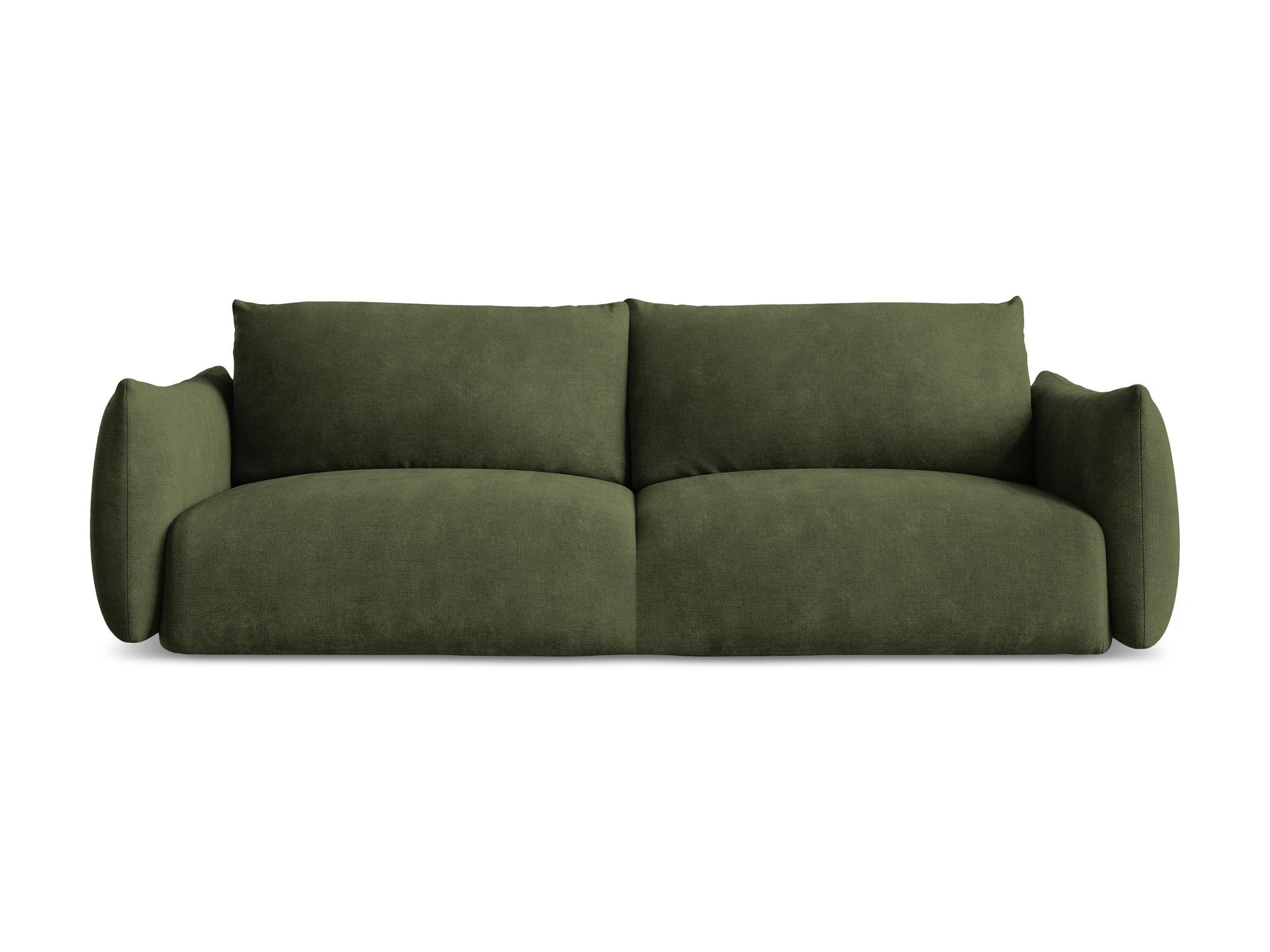 3-Seater Sofa with Sleeping Function LEILA Olive Chenille