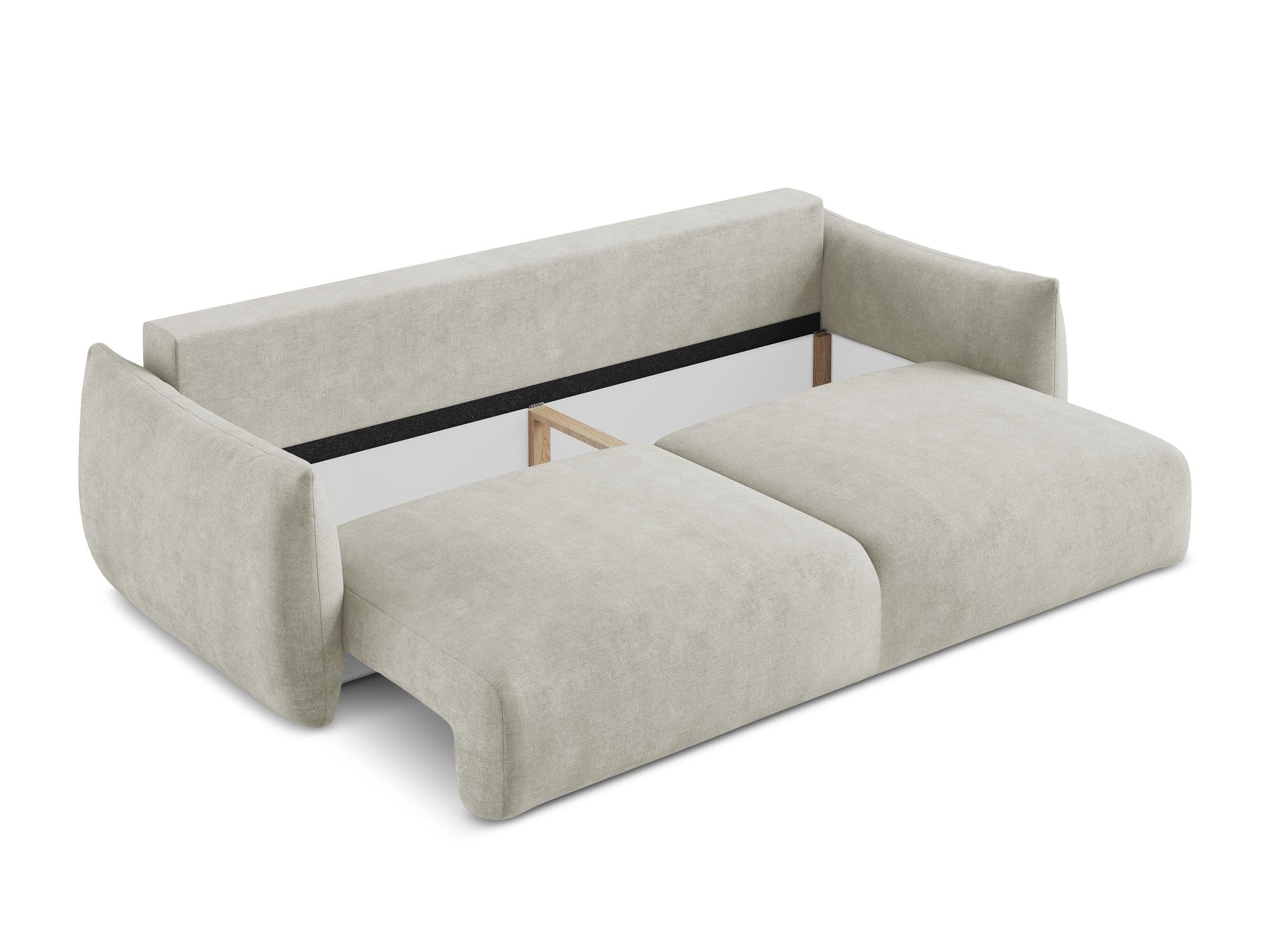3-Seater Sofa with Sleeping Function LEILA Pearl Chenille
