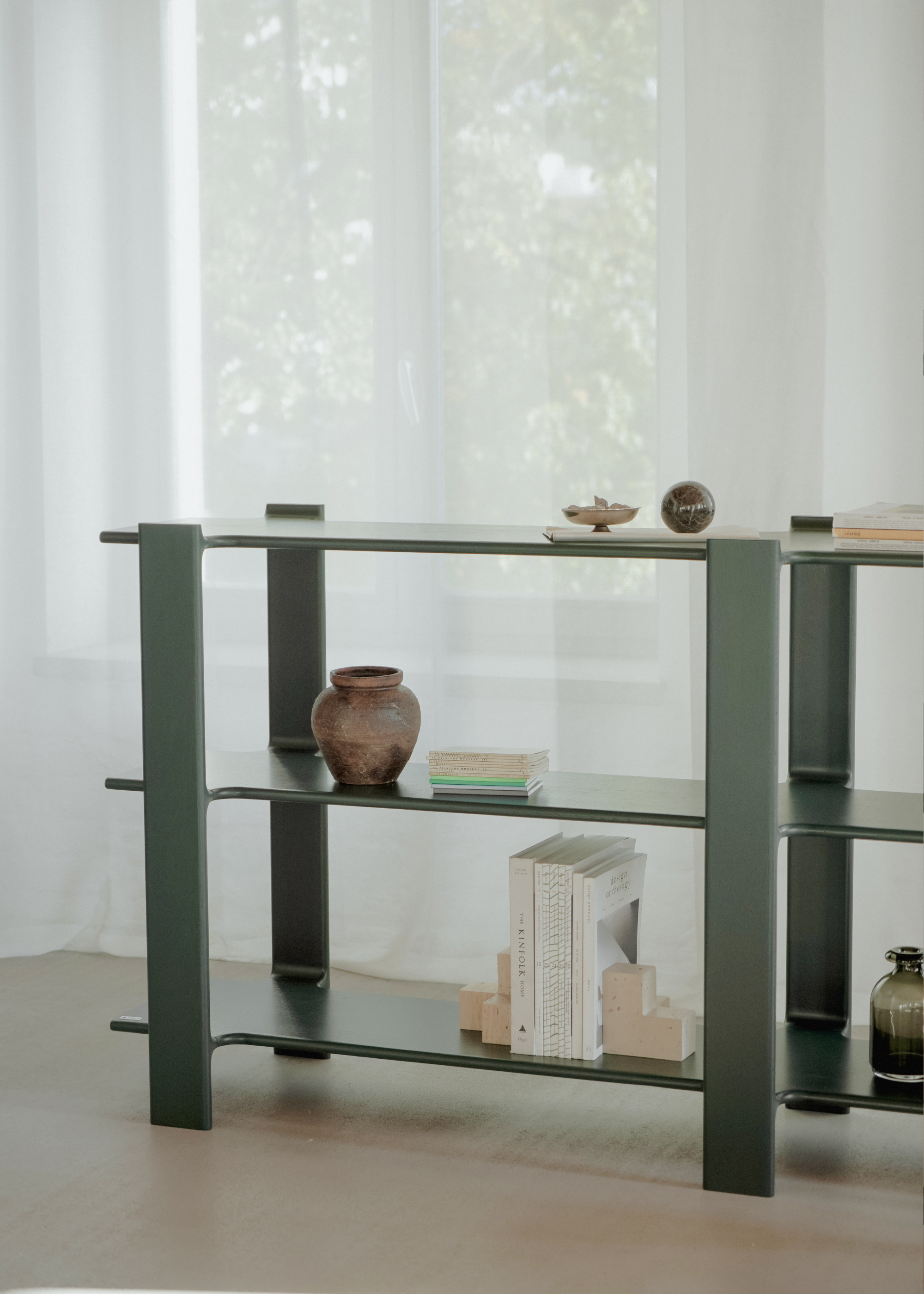 LIGO DUO Shelf burgundy oak wood