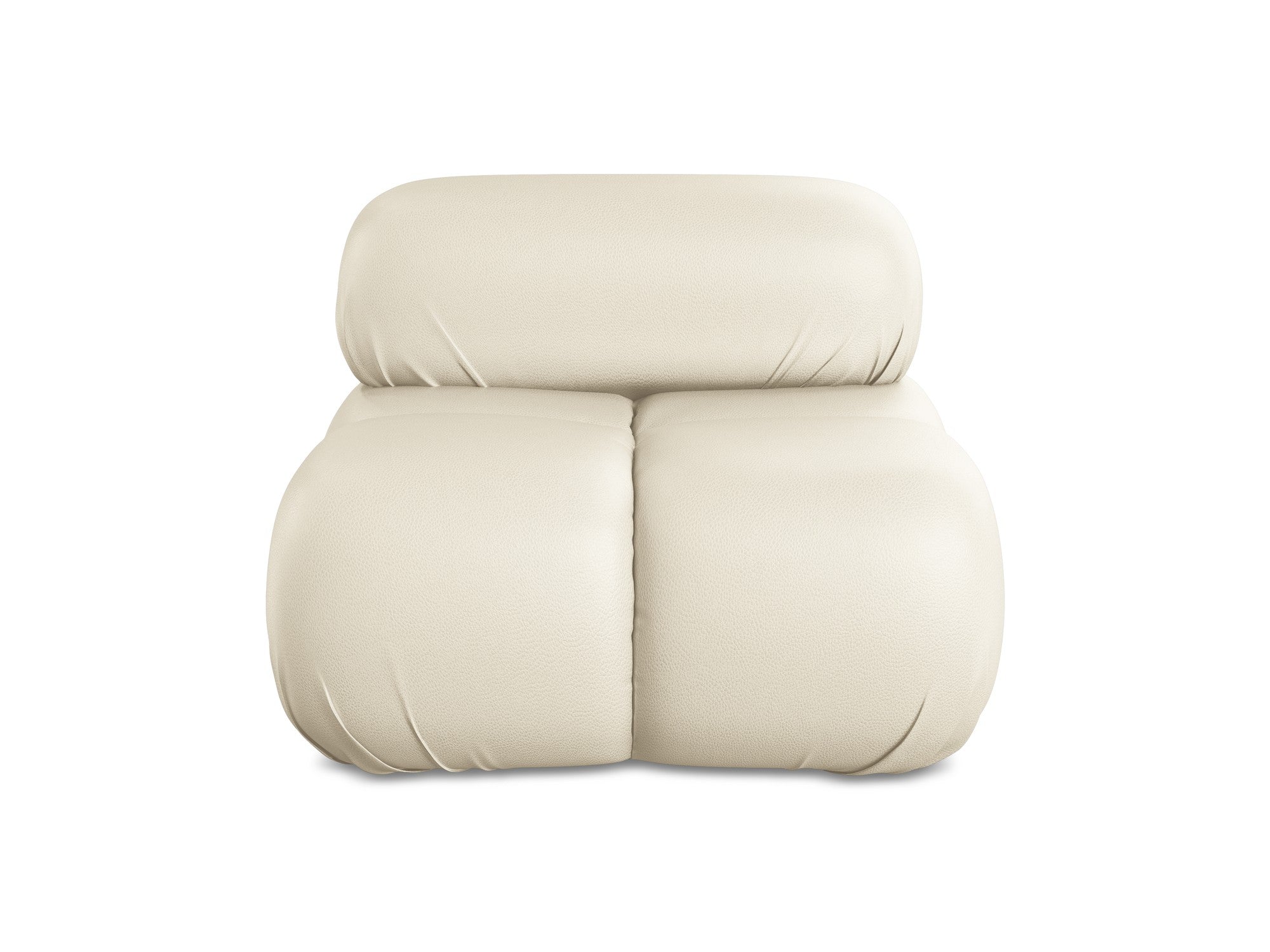 Armchair / module LOKUA light beige eco-leather