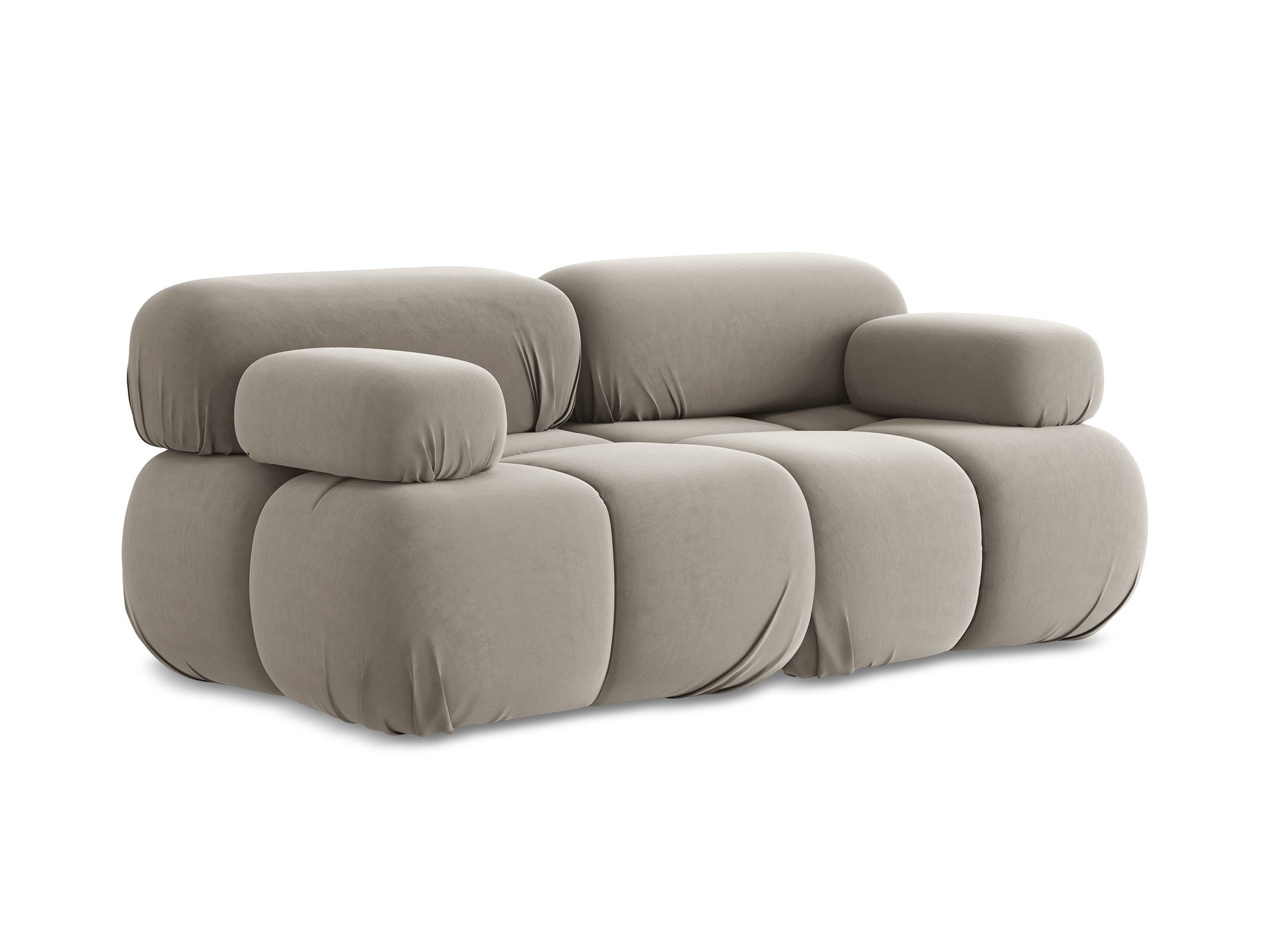 Taupe Velvet Modular Sofa for Two LOKUA