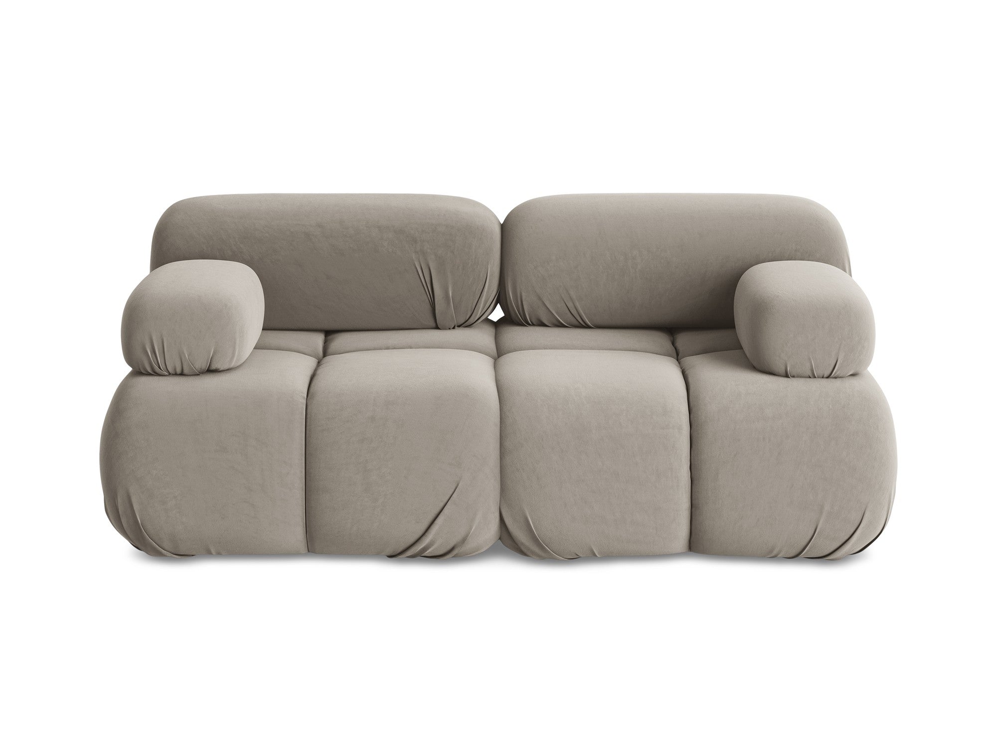 Taupe Velvet Modular Sofa for Two LOKUA
