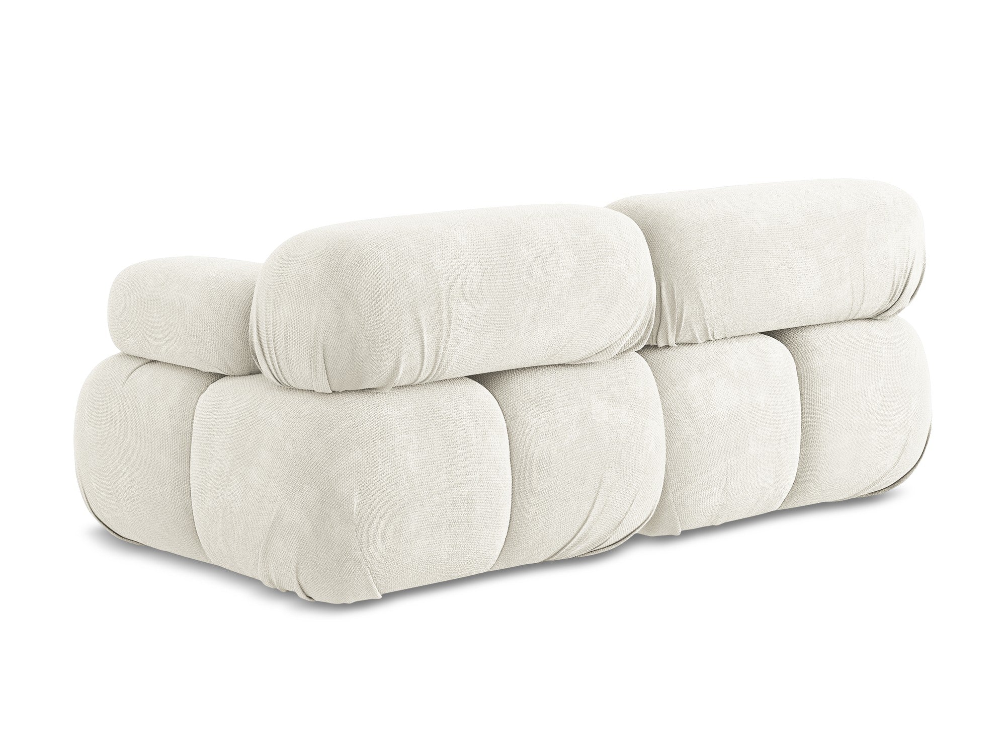 Modular 2-Seater Sofa LOKUA White Chenille