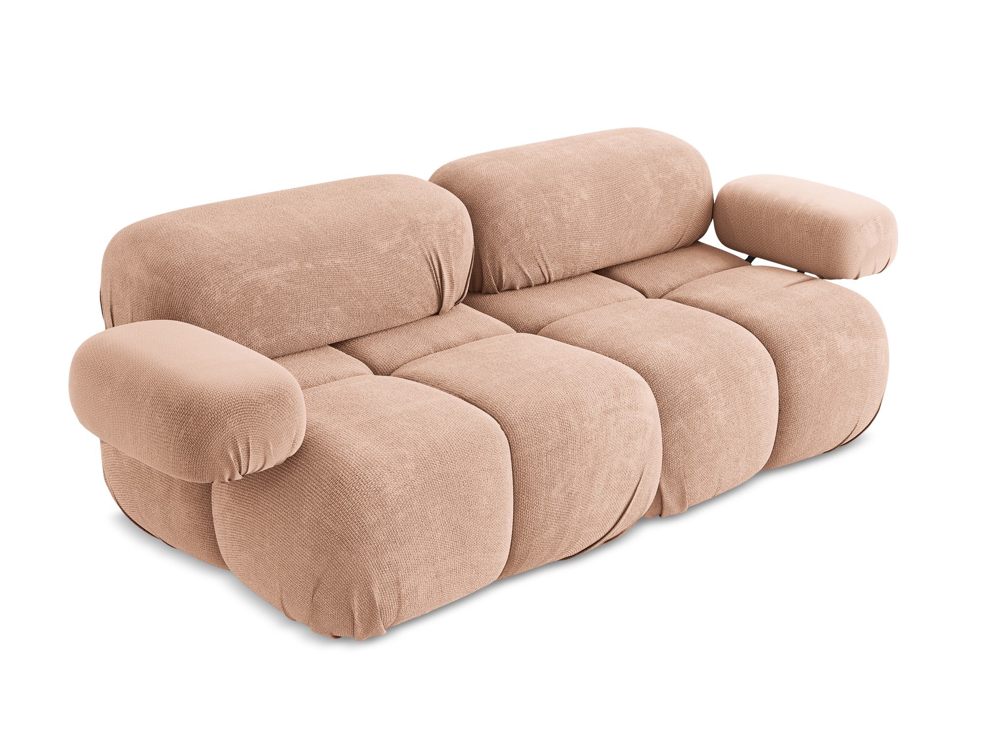 Modular 2-Seater Sofa LOKUA Peach Chenille