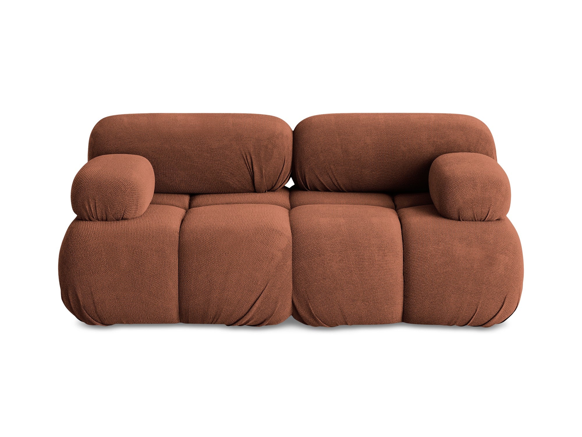 Modular 2-Seater Sofa LOKUA Terracotta Chenille