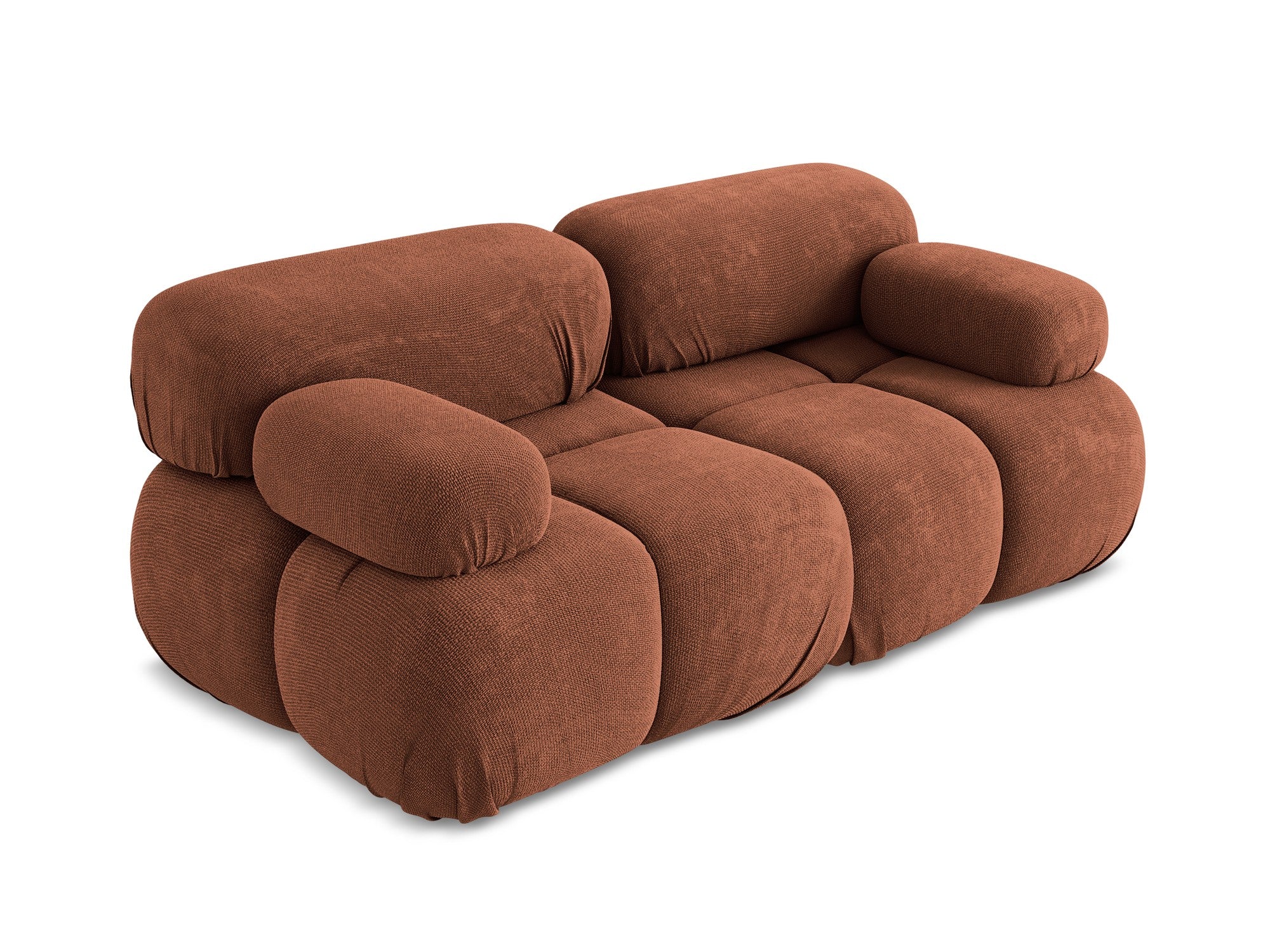 Modular 2-Seater Sofa LOKUA Terracotta Chenille