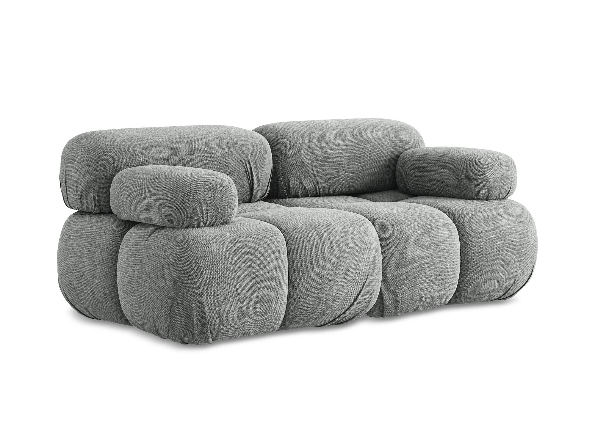 Modular 2-Seater Sofa LOKUA Gray Chenille