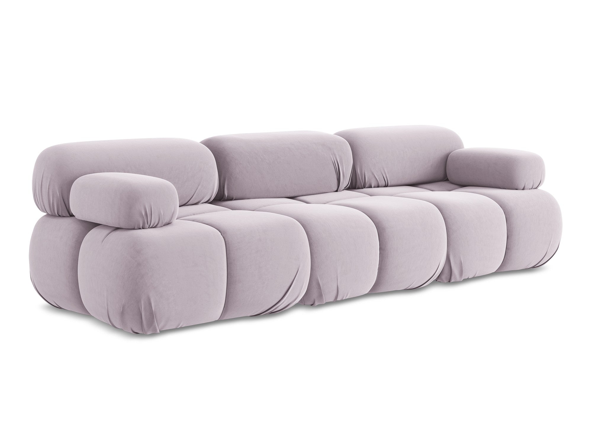 Sofa modulární sametová 3-místná LOKUA levandulová