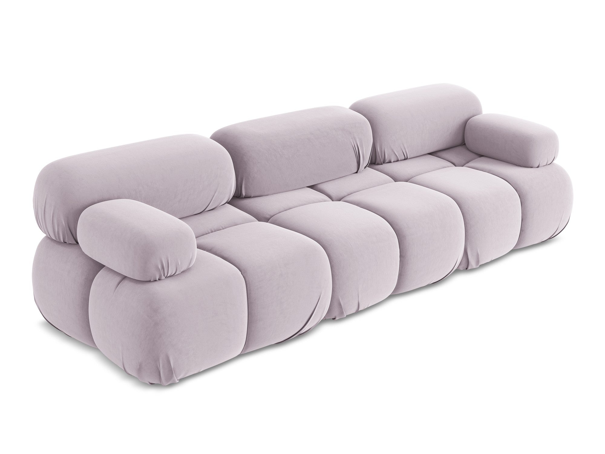 Sofa modulární sametová 3-místná LOKUA levandulová