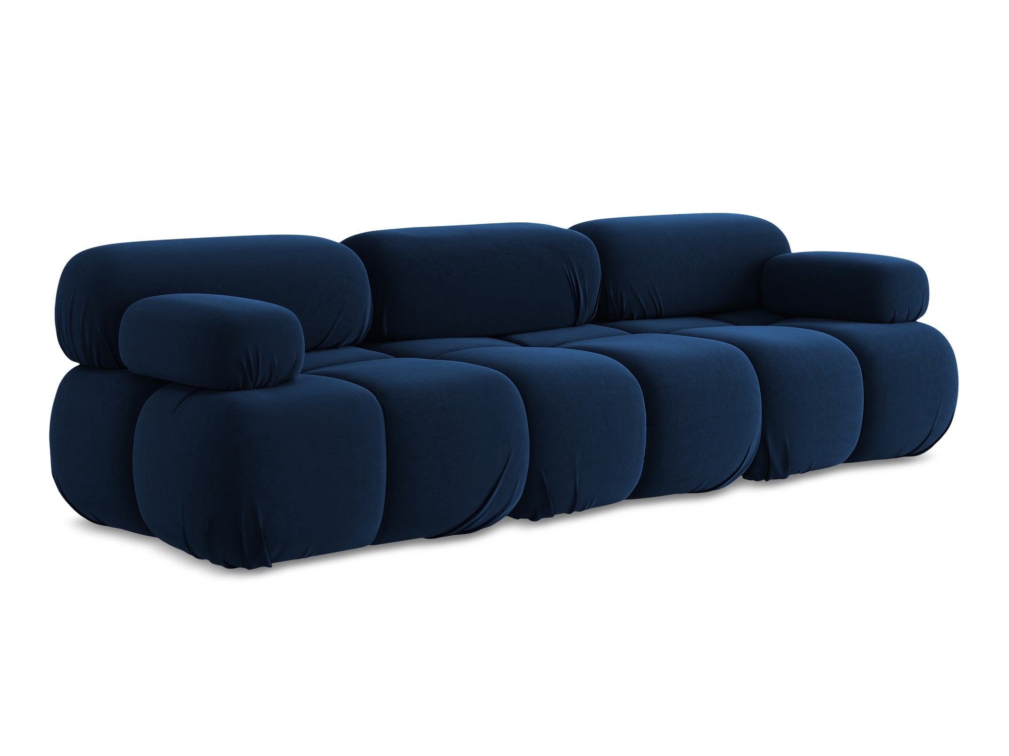 Modular Velvet Sofa for 3 People LOKUA in Royal Blue