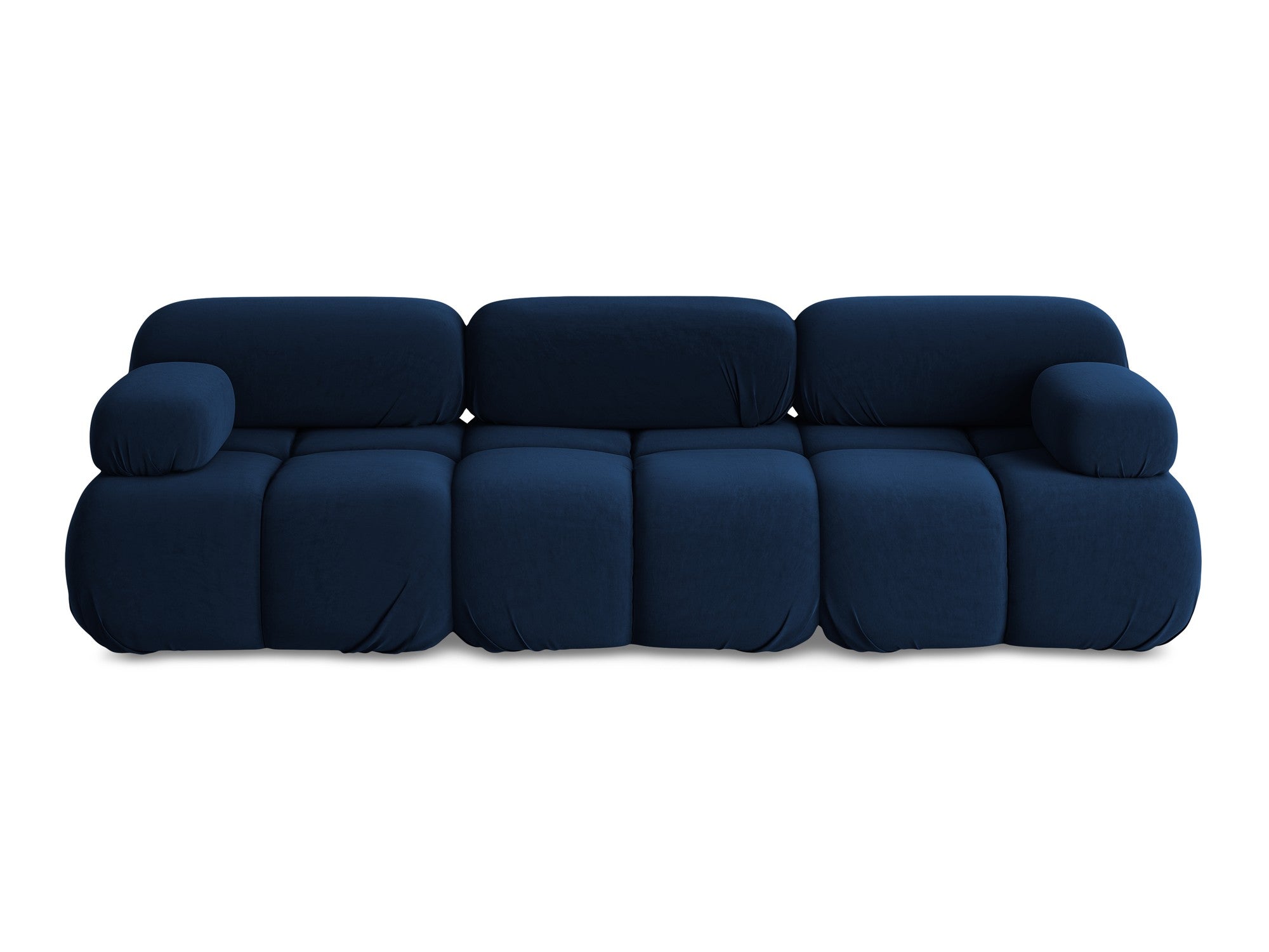 Modular Velvet Sofa for 3 People LOKUA in Royal Blue
