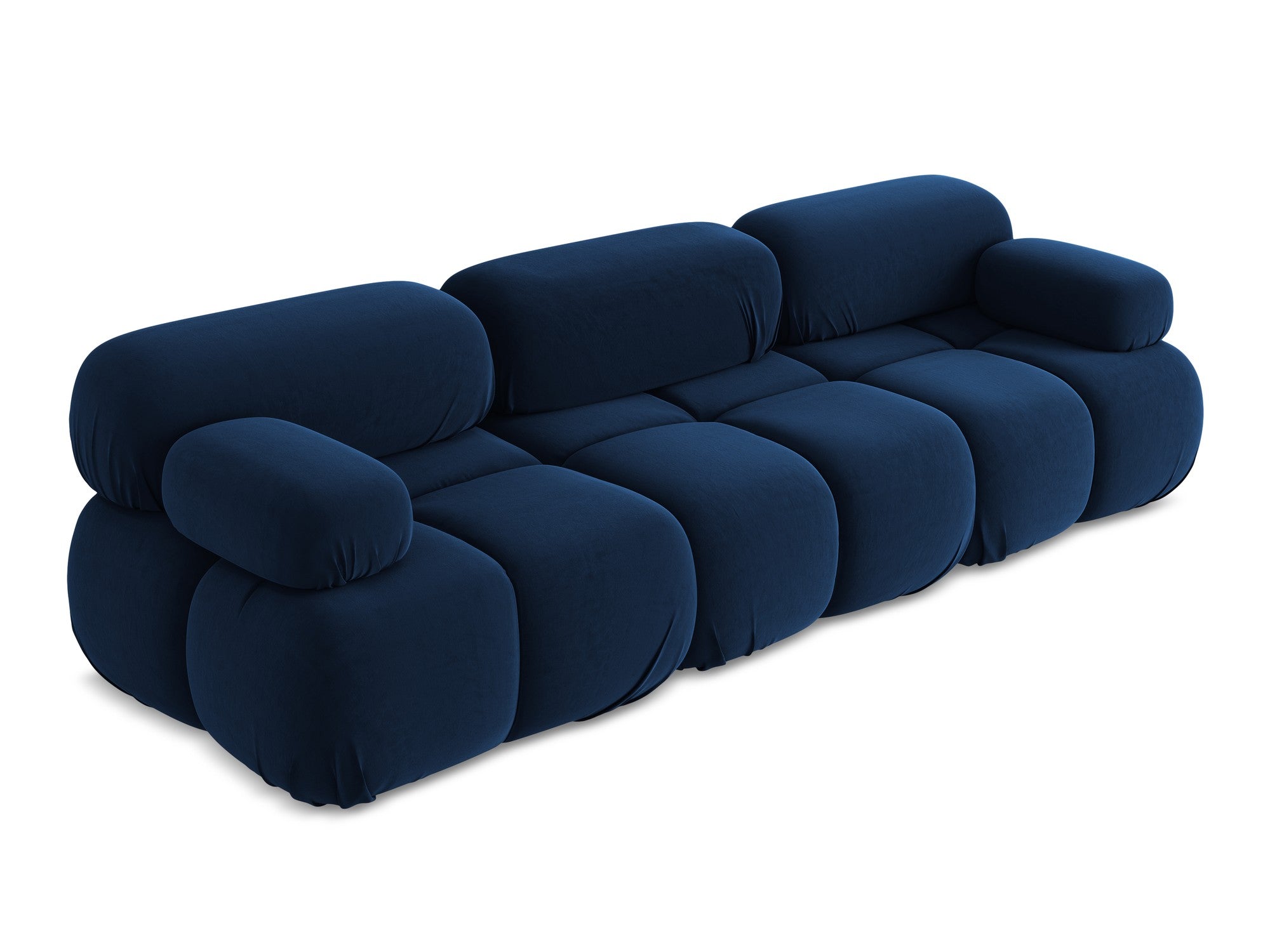 Modular Velvet Sofa for 3 People LOKUA in Royal Blue