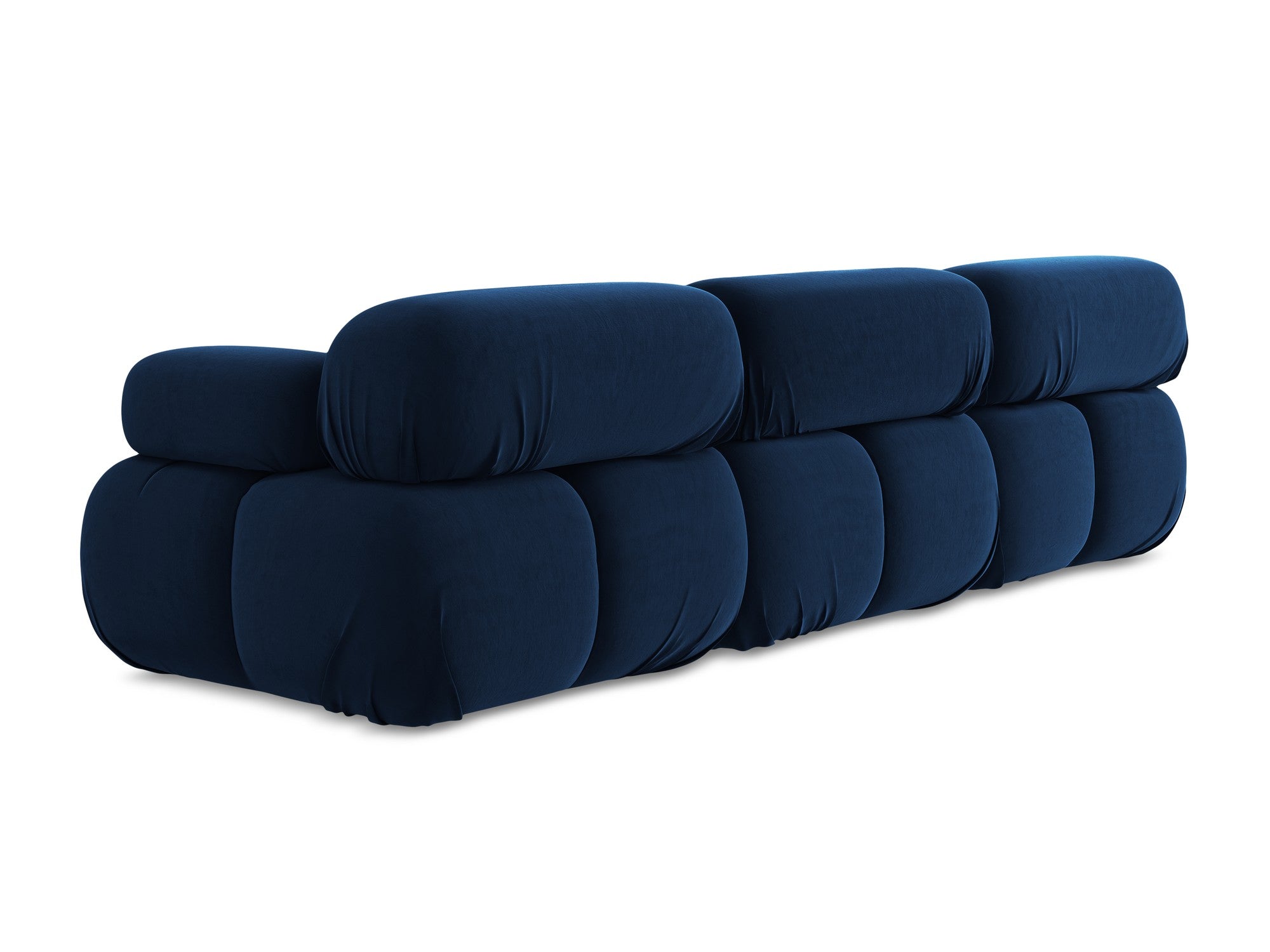 Modular Velvet Sofa for 3 People LOKUA in Royal Blue