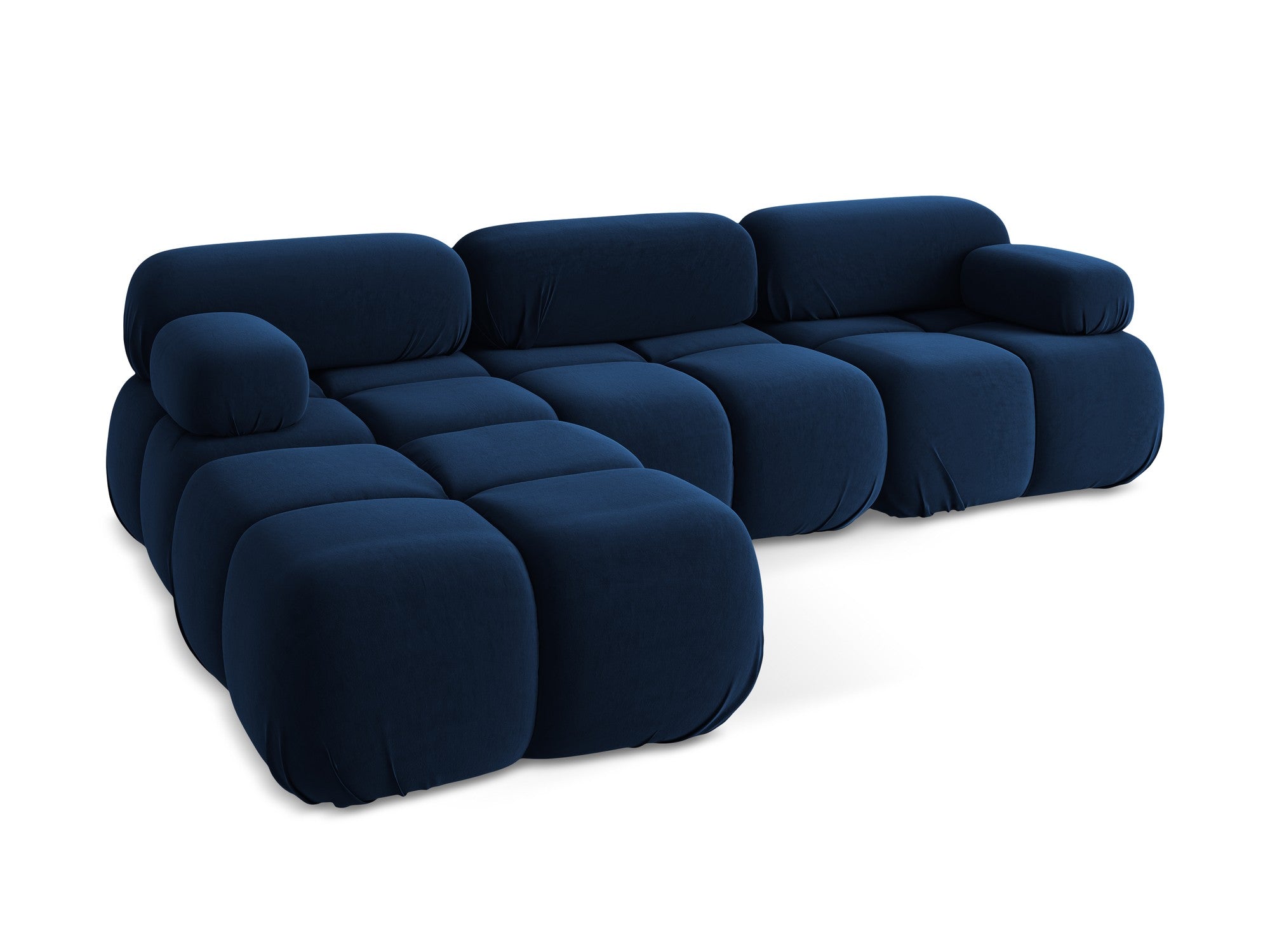 Modulární sametový rohový gauč LOKUA královská modř