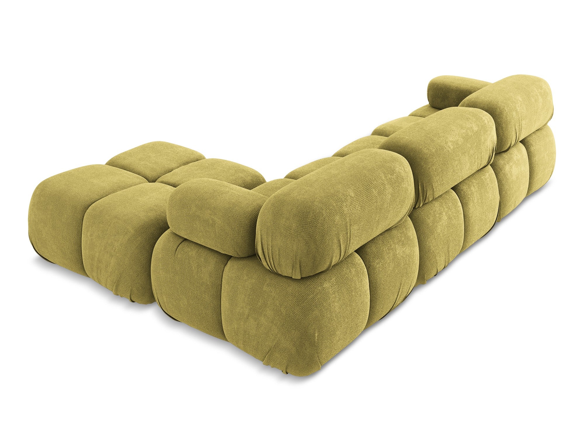 Universal modular corner sofa LOKUA lime chenille