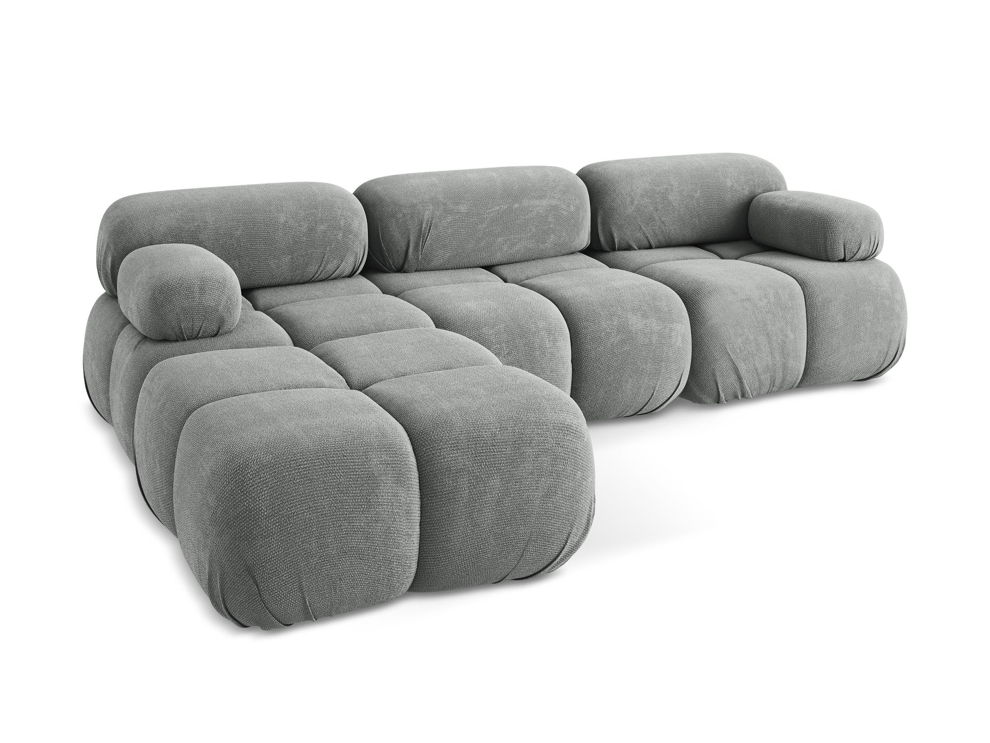 Universal modular corner sofa LOKUA gray chenille