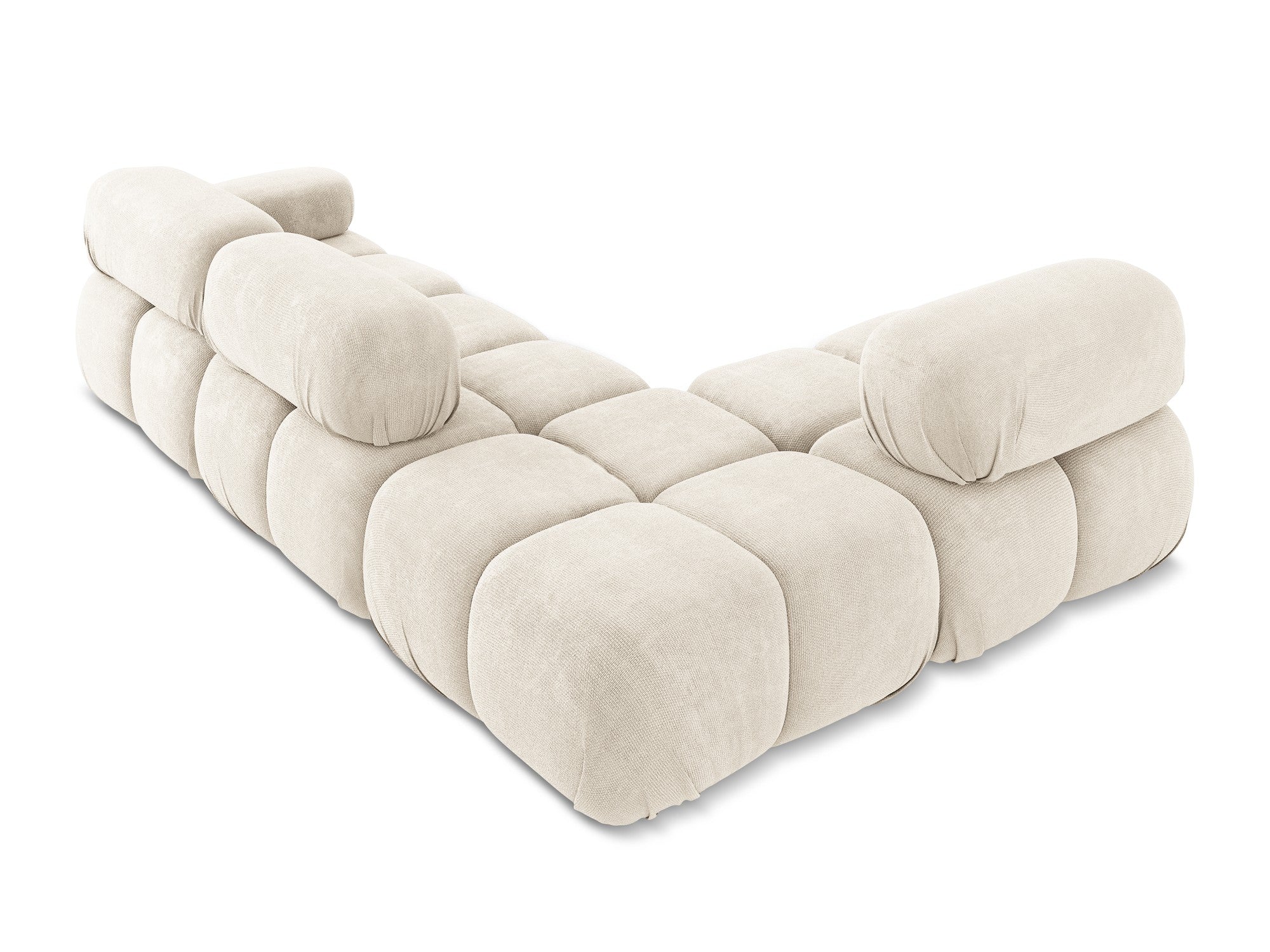 Left-sided modular corner sofa LOKUA light beige chenille