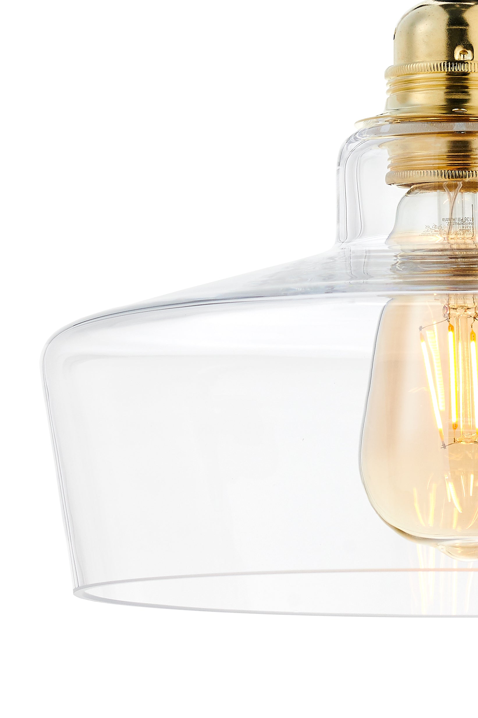 LONGIS III wall lamp transparent with black and gold