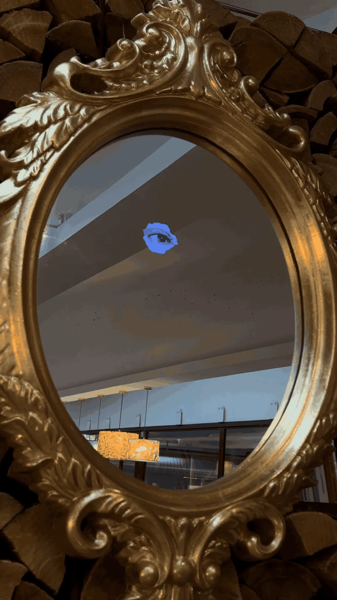 Zrcadlo REFLECTING MIRROR-CICLOPE zlaté