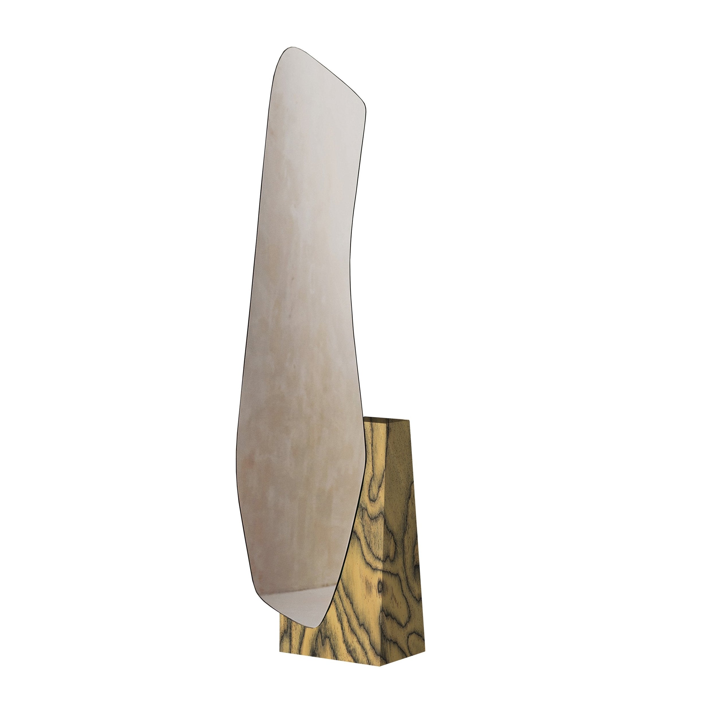 Podlahové svítidlo LAKE 5 ALPI žluto-oranžový dřevěný dekor