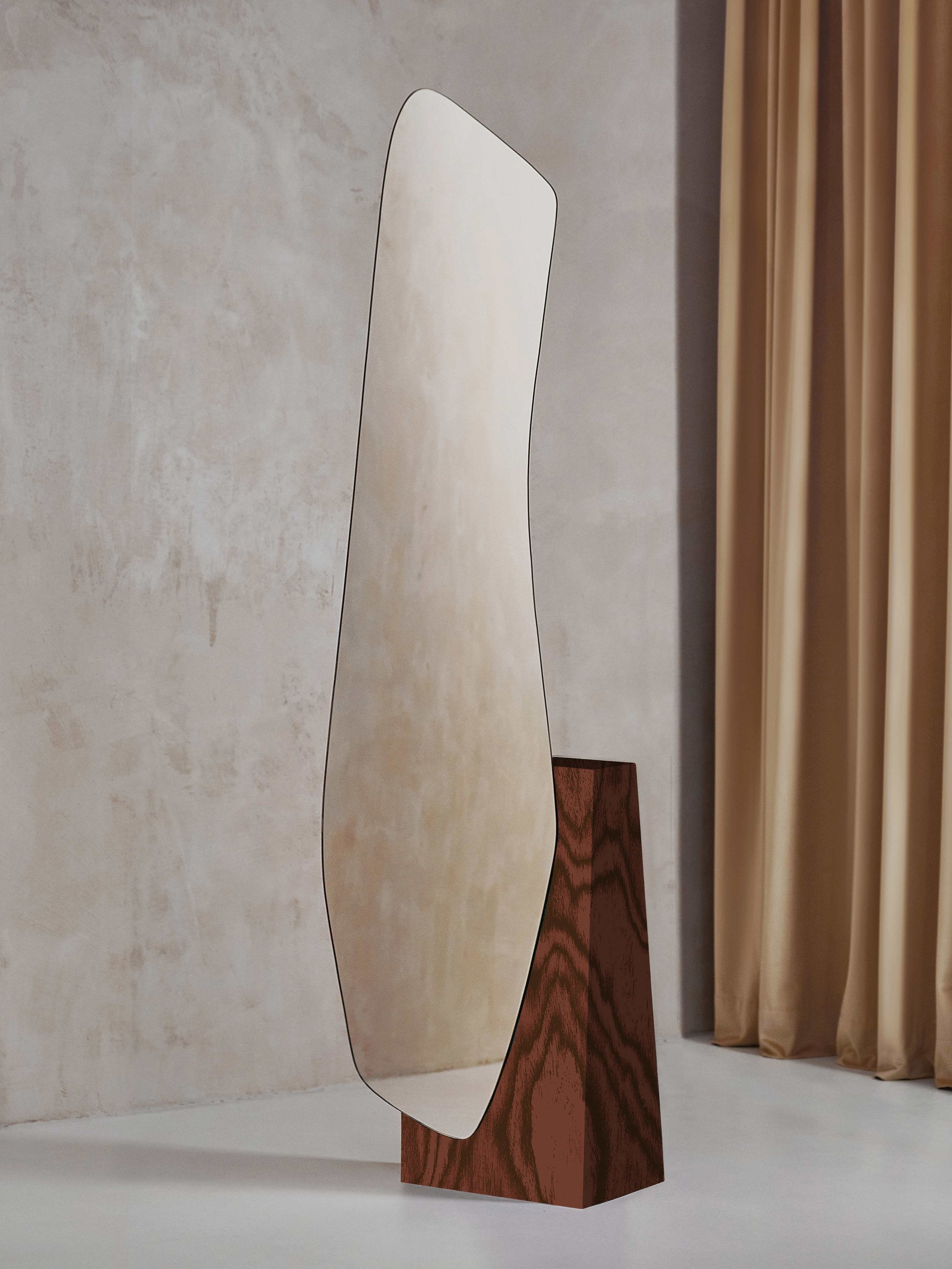 Podlahové svítidlo LAKE 5 ALPI žluto-oranžový dřevěný dekor