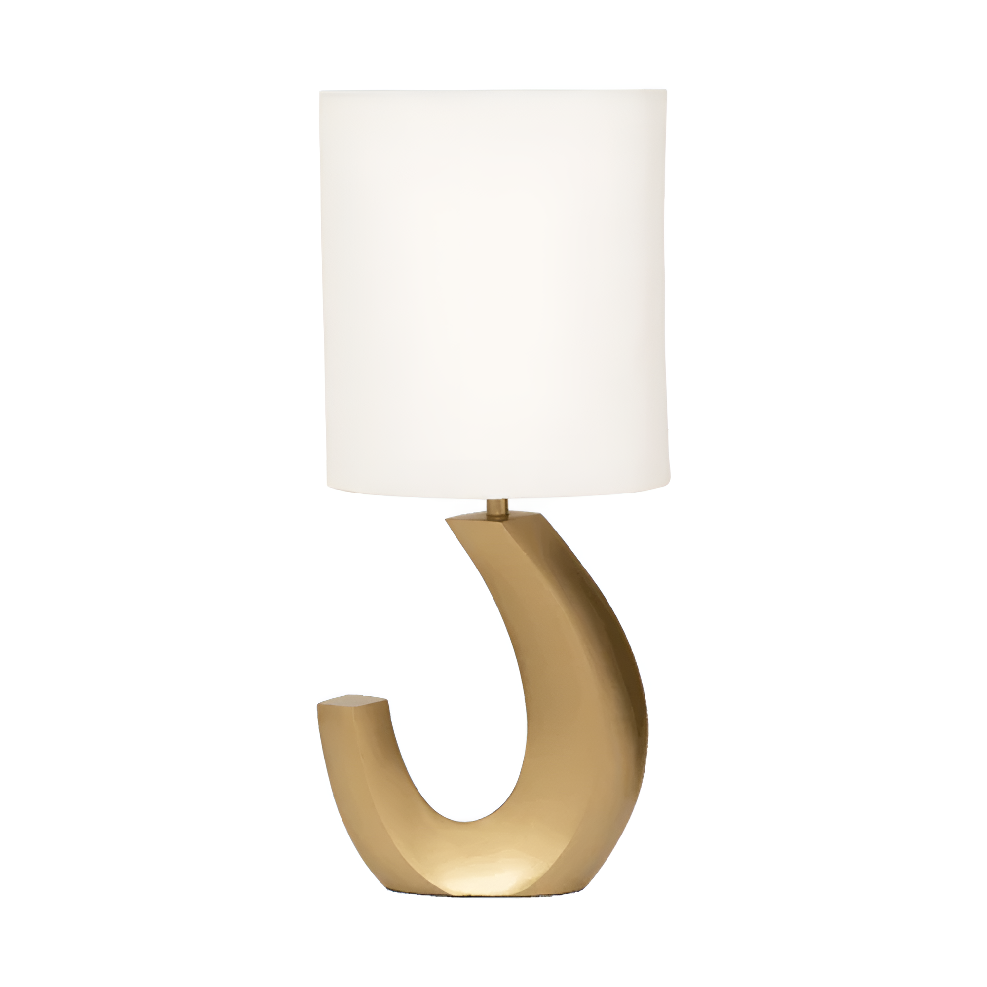 Table lamp Elena Golden base with a cotton lampshade