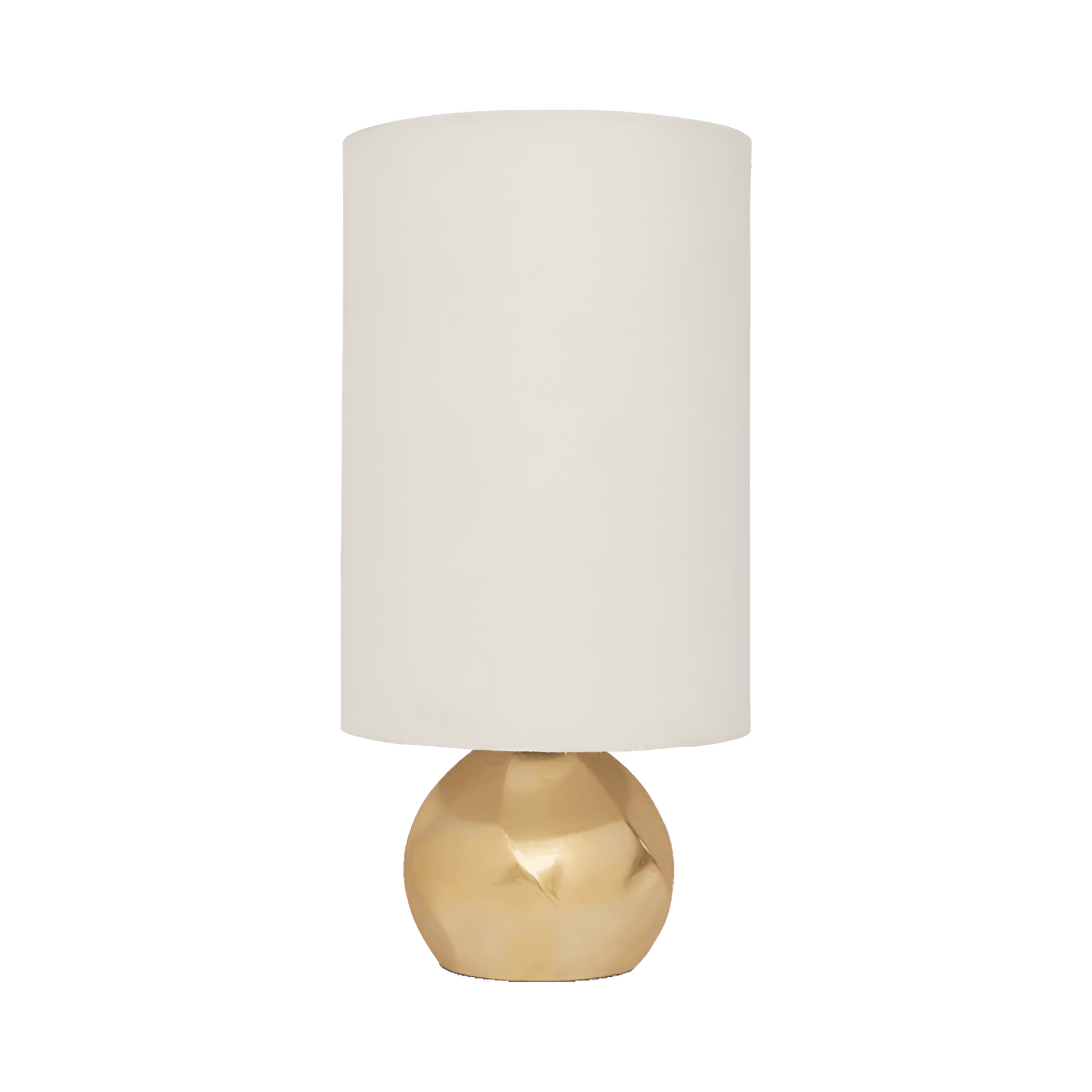Stolní lampa SUKI bavlněný stínidlo se zlatým podstavcem