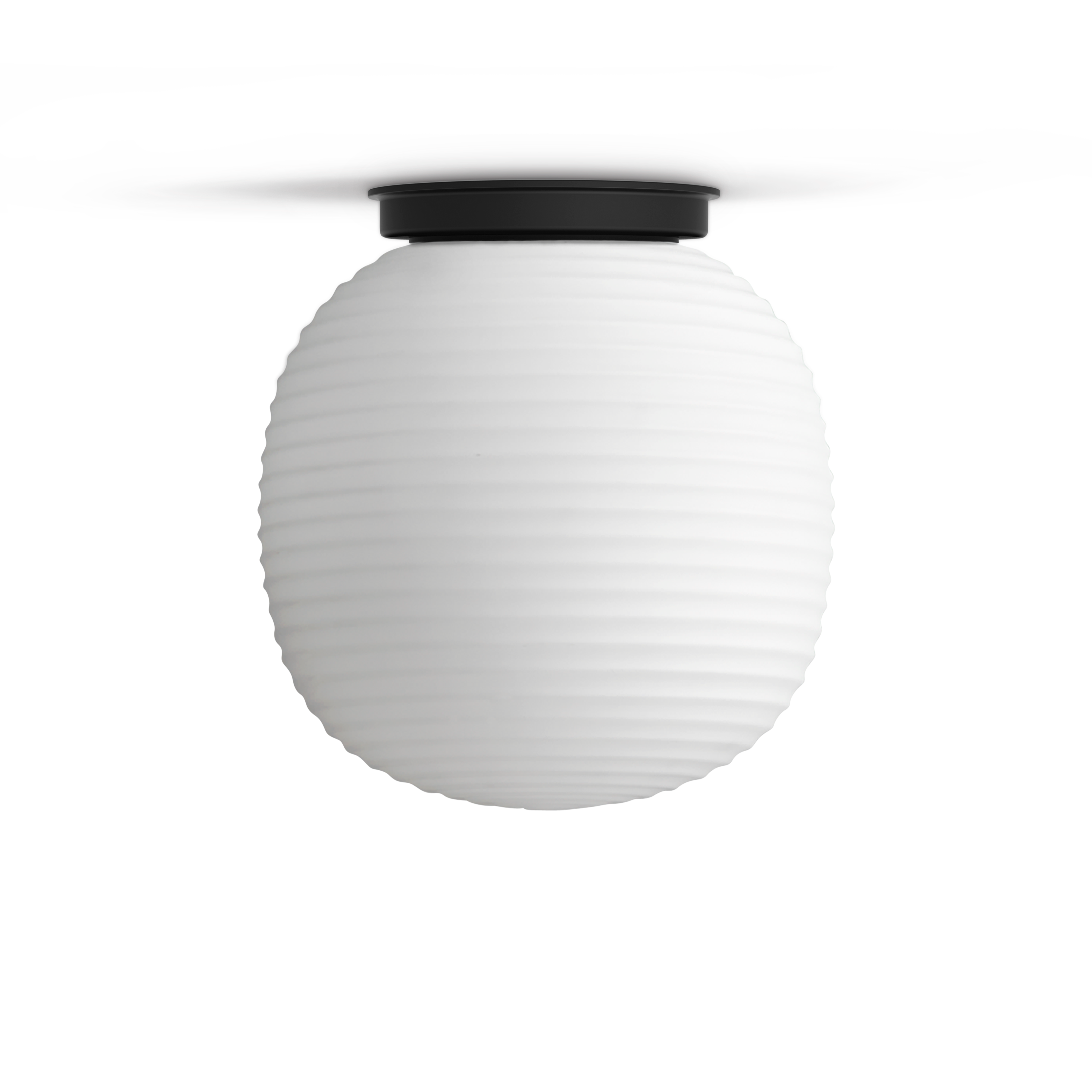 LANTERN ceiling light white with black base