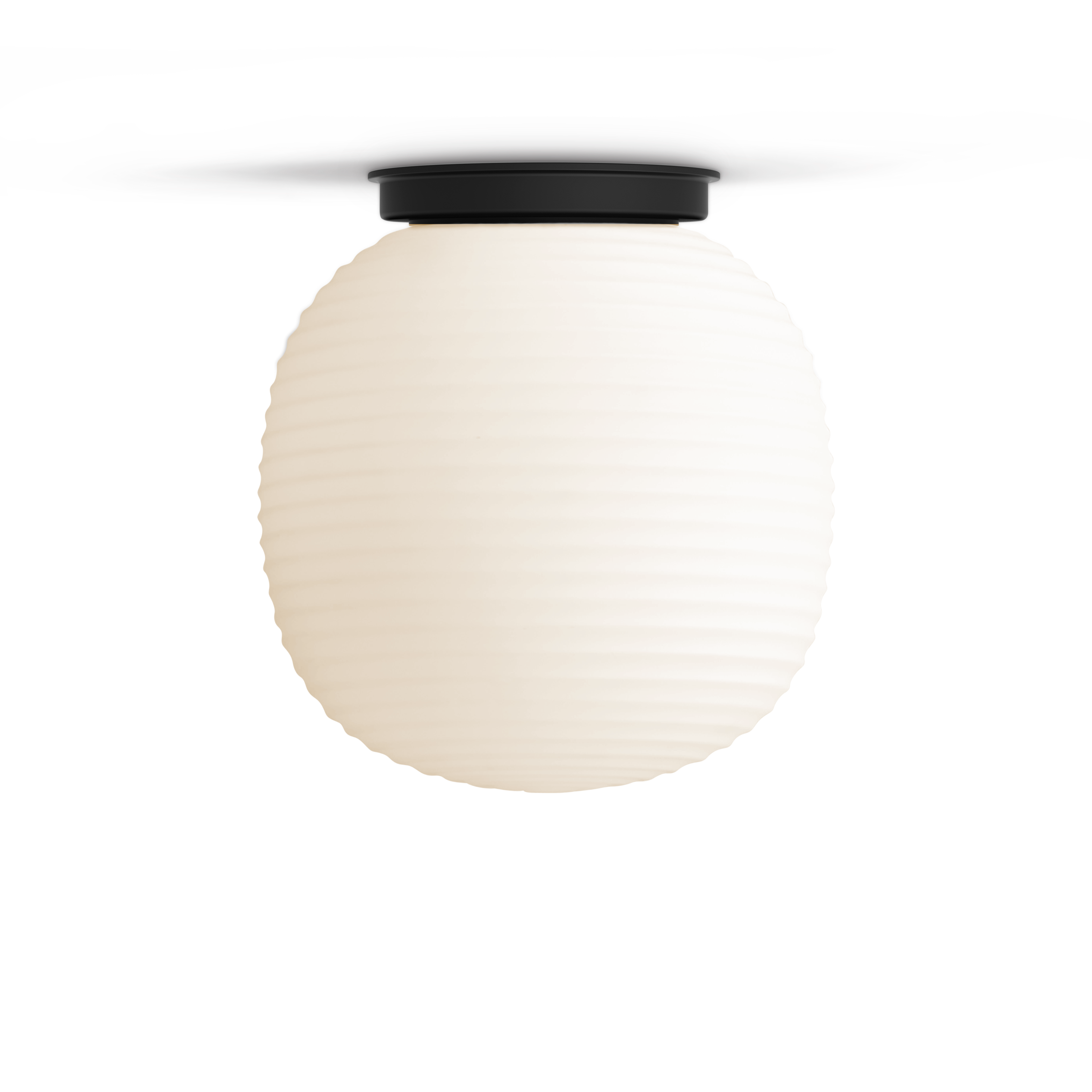 LANTERN ceiling light white with black base