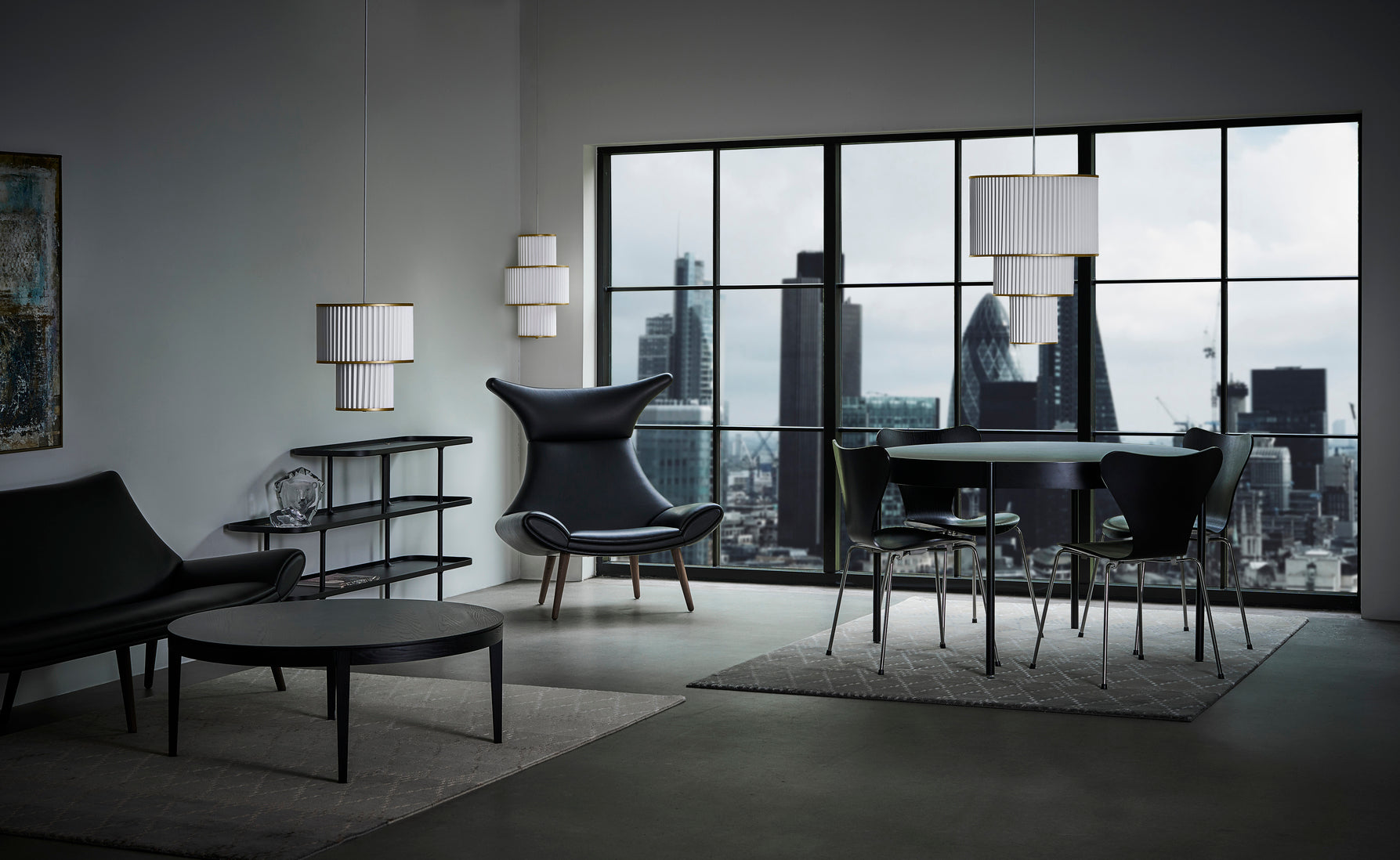 Hanging Lamp MODEL 110 PLIVELLO white with gold