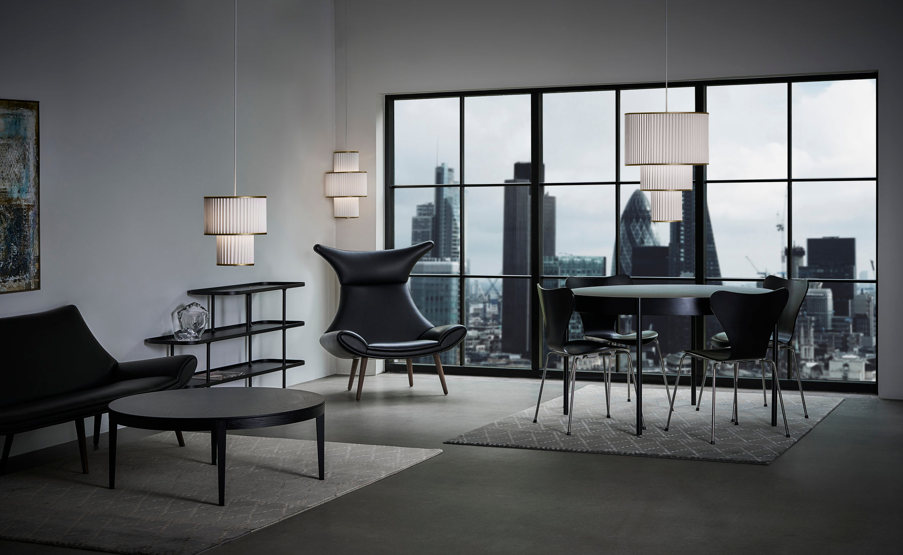 Hanging Lamp MODEL 110 PLIVELLO white with gold