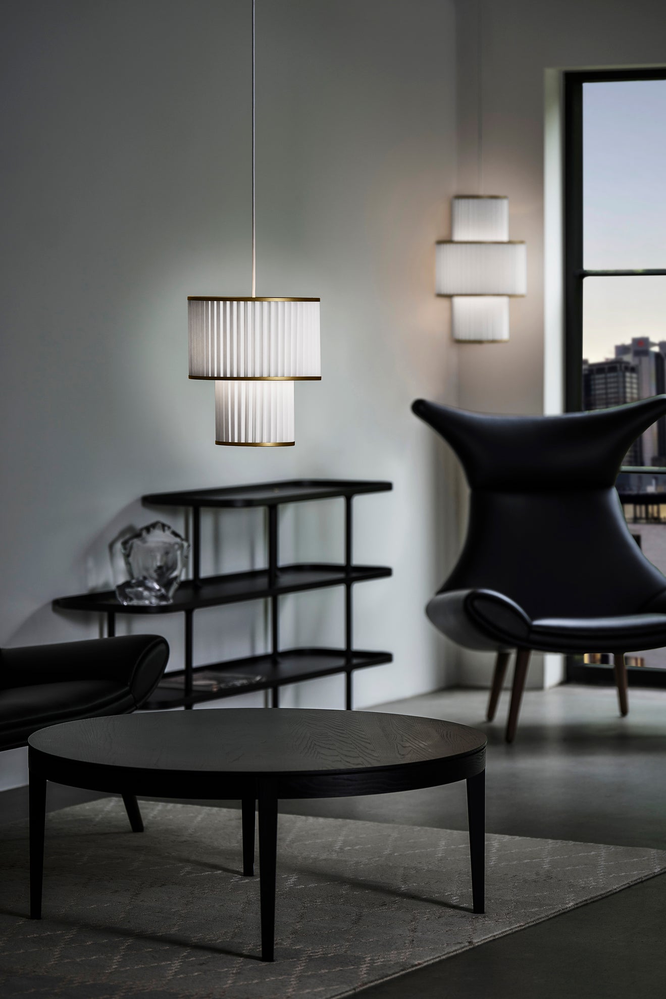 Hanging Lamp MODEL 110 PLIVELLO white with gold