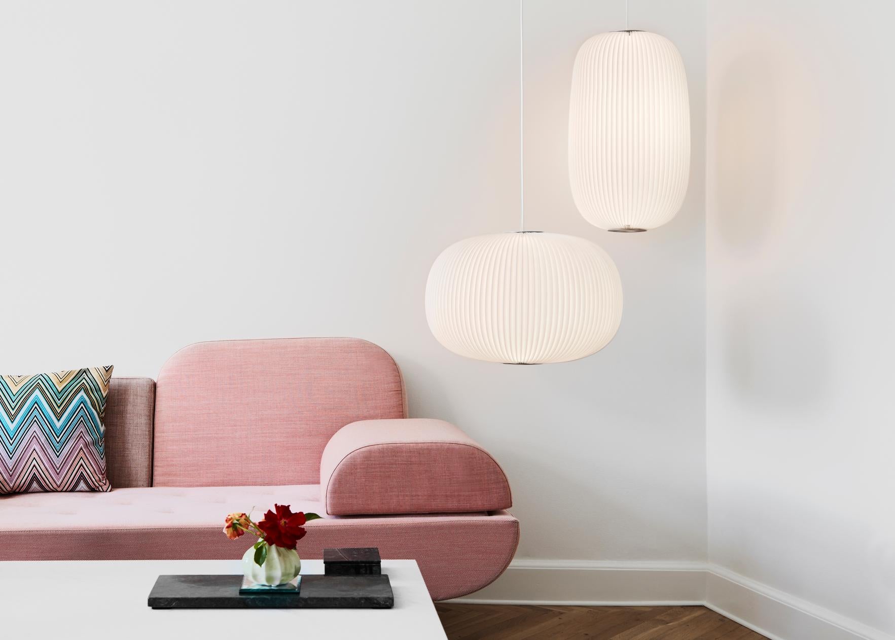 Závěsné svítidlo MODEL 133 LAMELLA 2 bílé se stříbrným povrchem