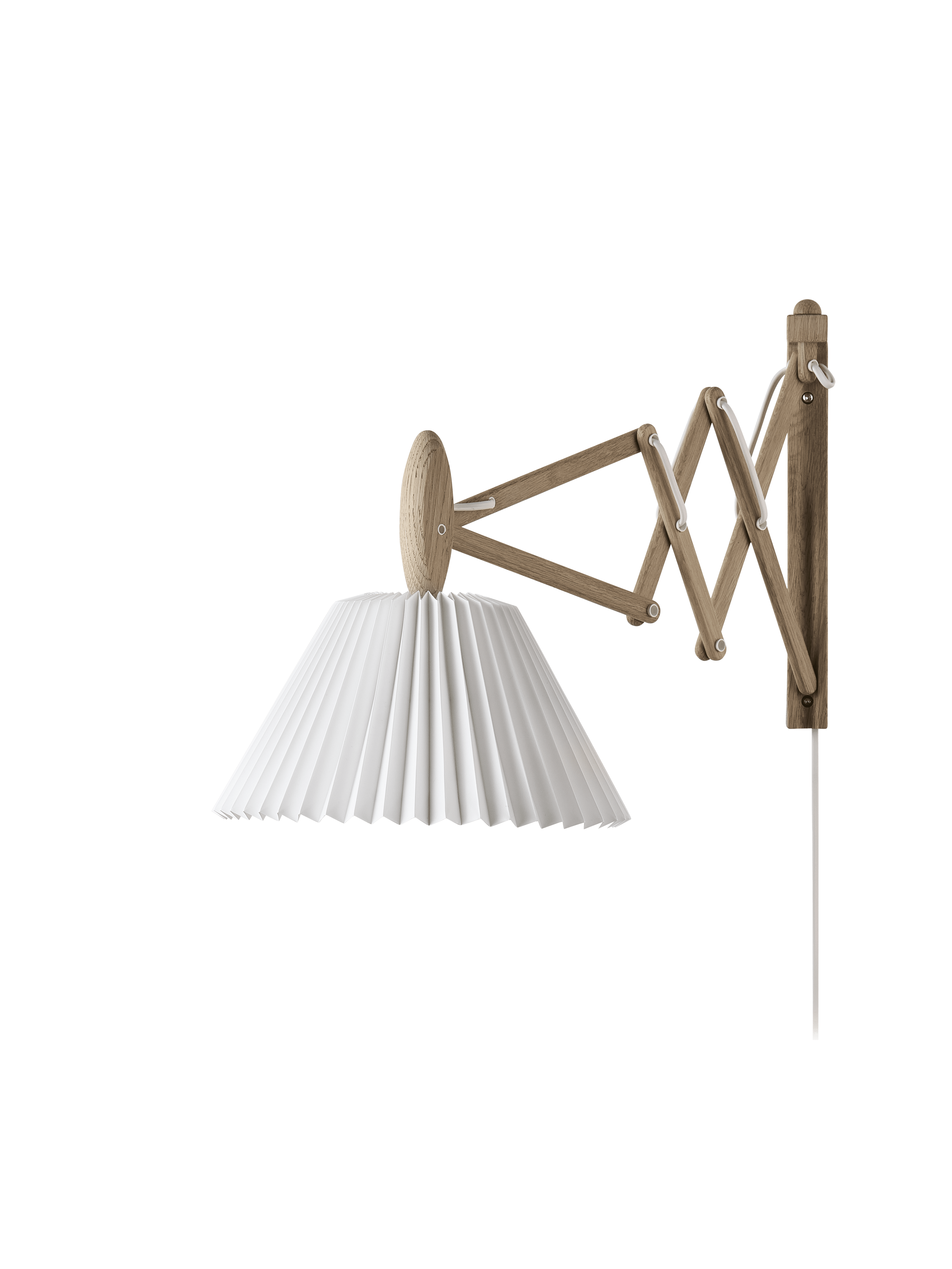 Wall lamp MODEL 223 2/17 SAX white with light oak base