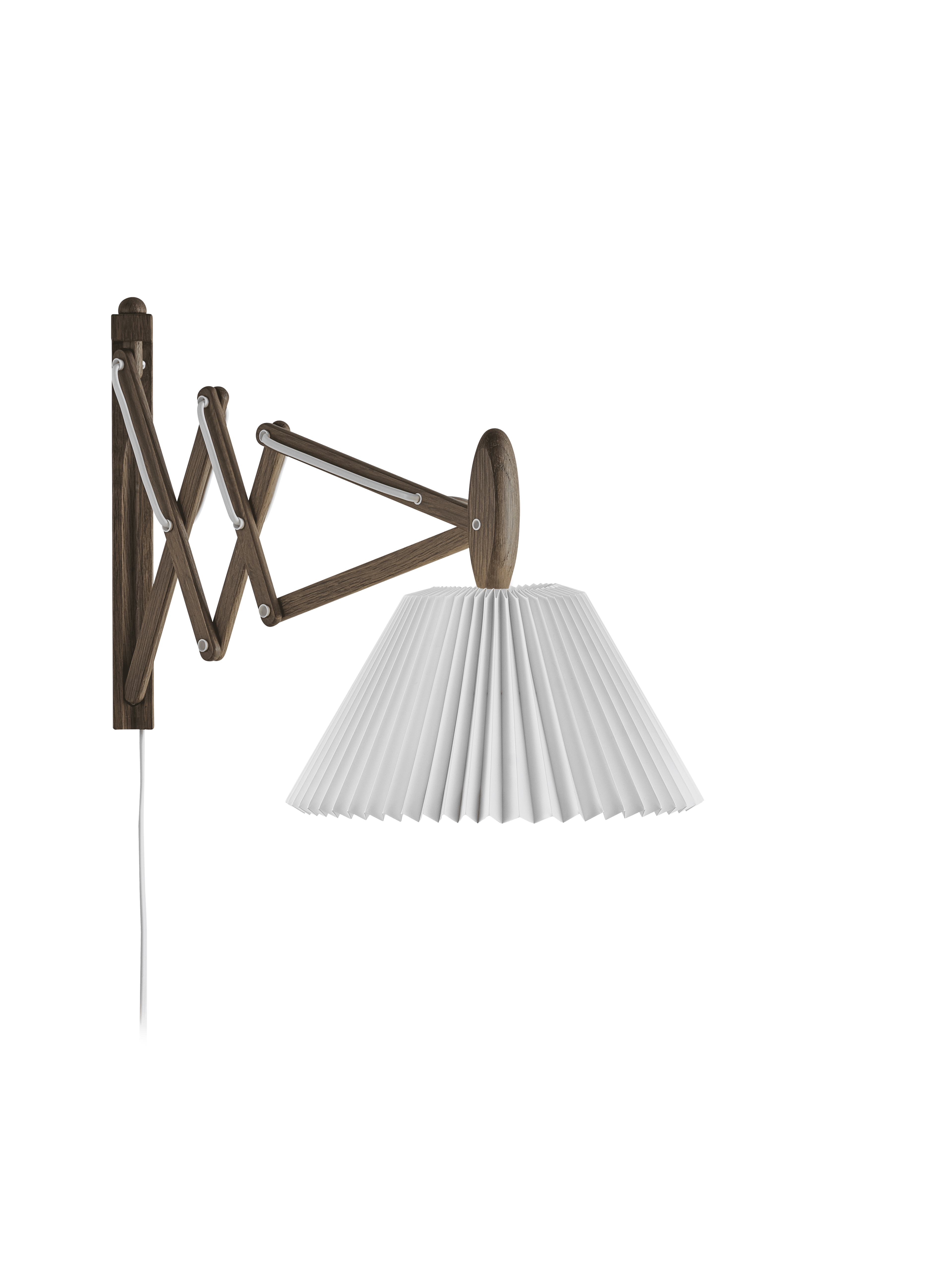 Wall lamp MODEL 223 2/17 SAX white with dark oak base