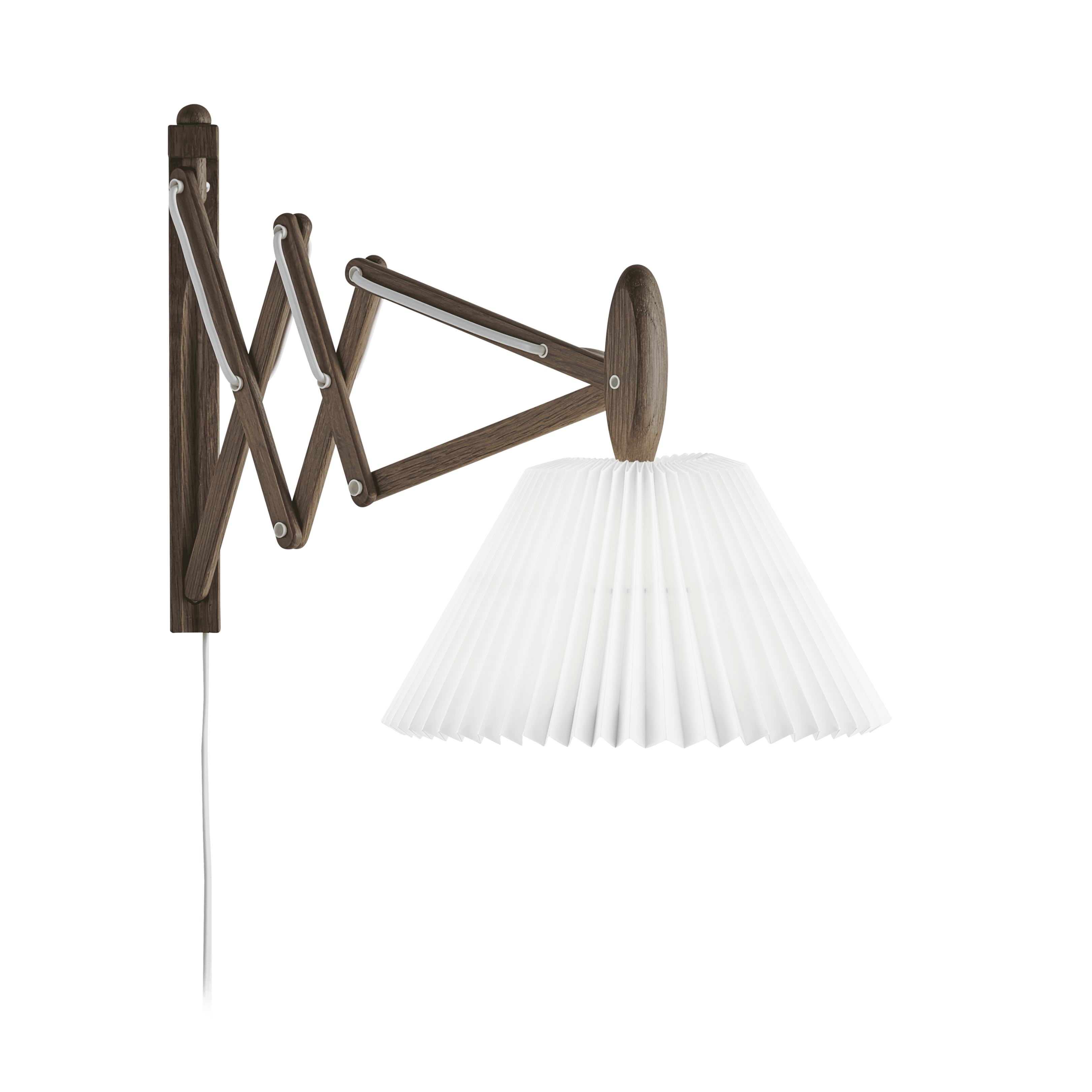 Wall lamp MODEL 223 2/17 SAX white with dark oak base