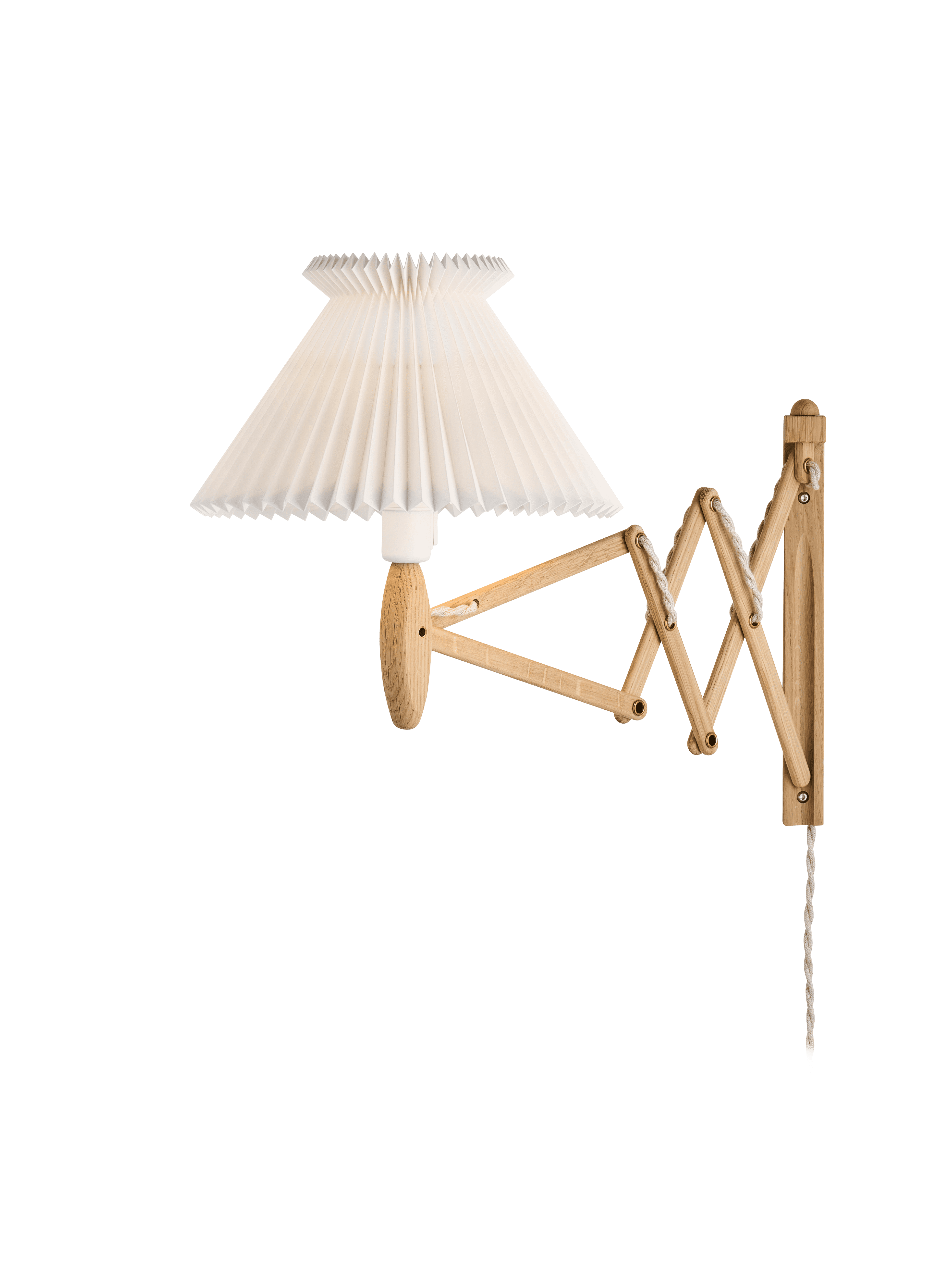 Nástěnná lampa MODEL 224 6/21 SAX ANNIVERSARY bílá s dubovým podstavcem