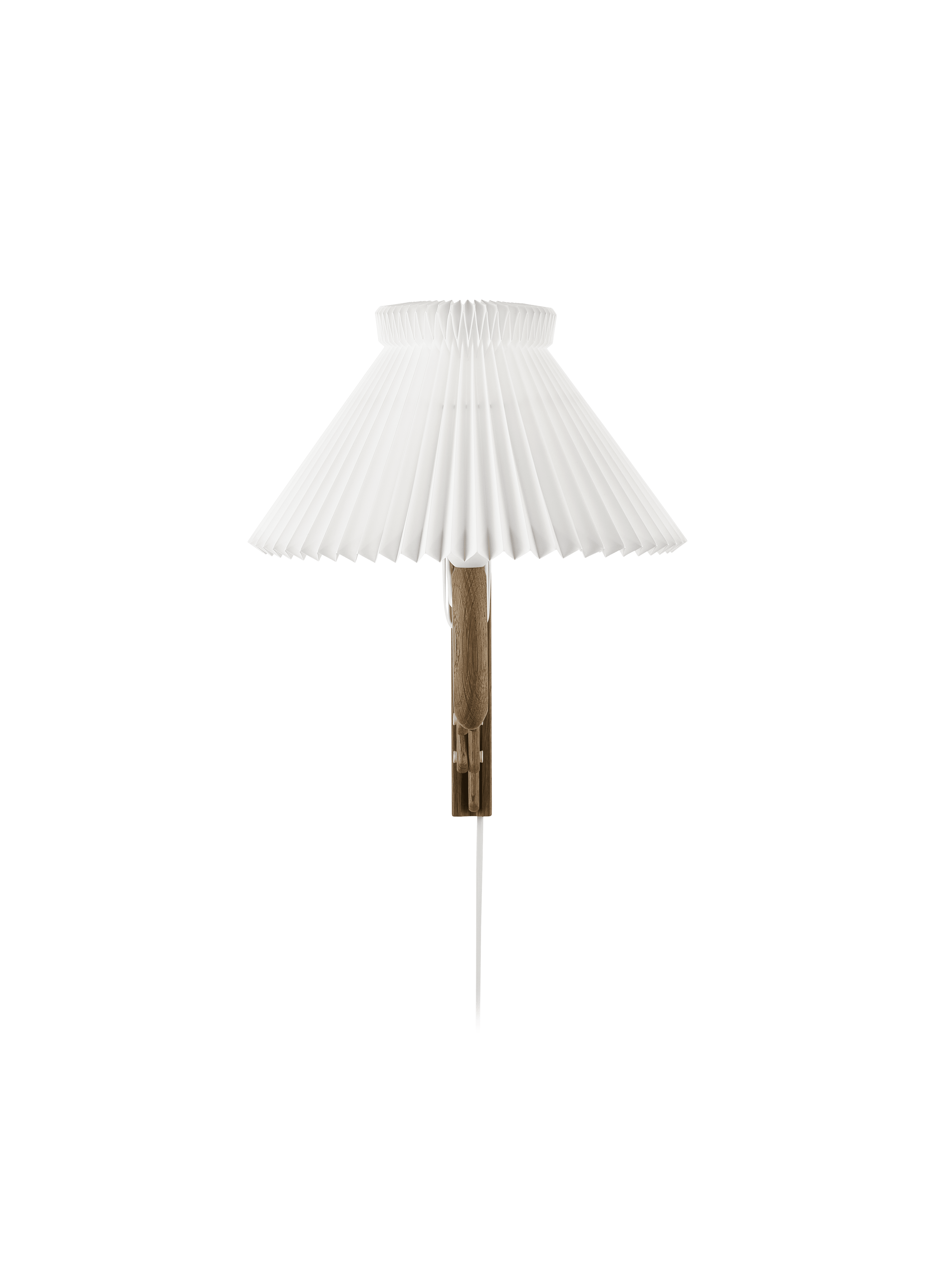 Nástěnná lampa MODEL 224 1/17 SAX bílá s tmavě dubovým podstavcem