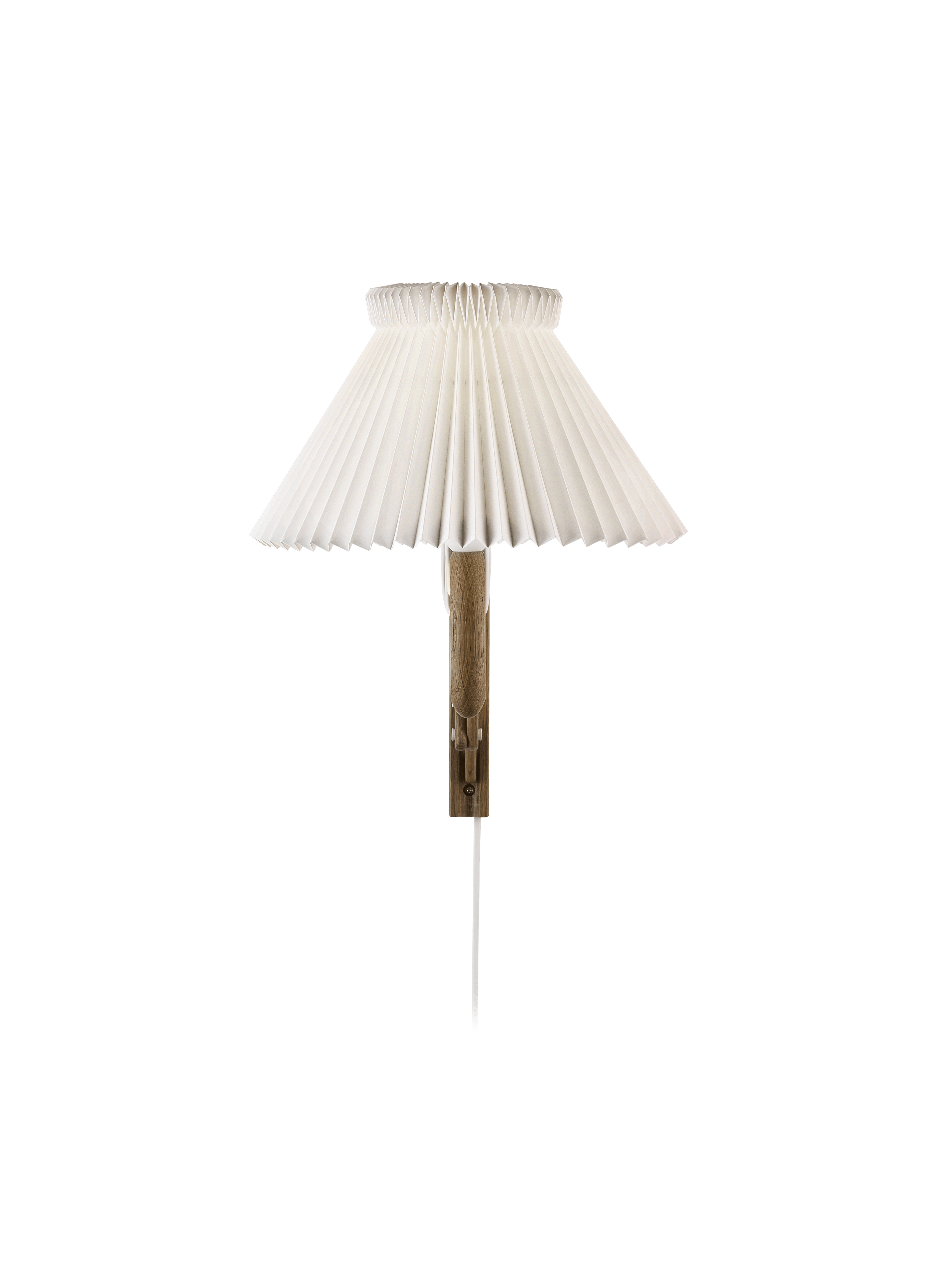 Nástěnná lampa MODEL 224 1/17 SAX bílá s tmavě dubovým podstavcem