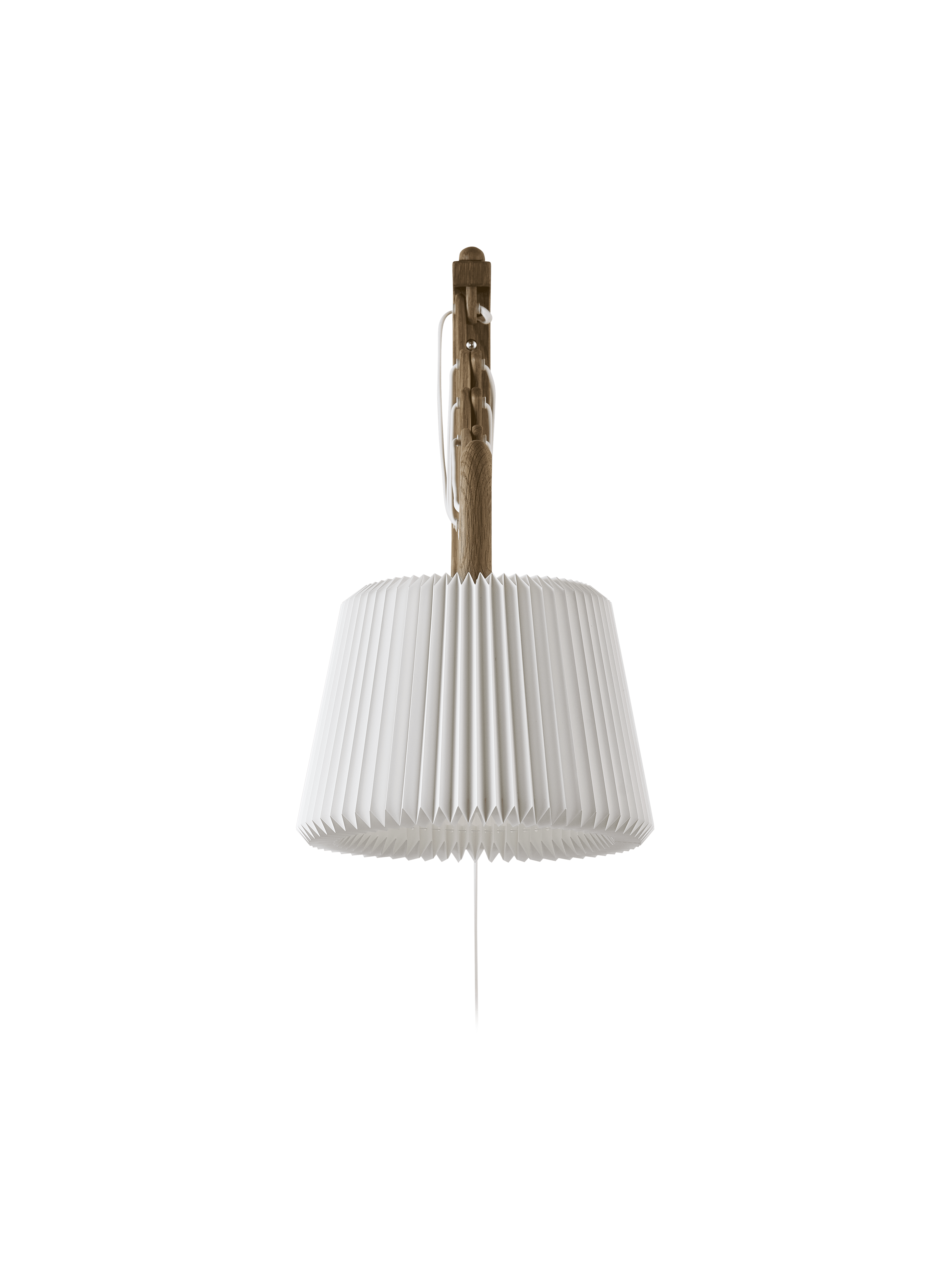 Wall lamp MODEL 233 120 SAX white with dark oak base