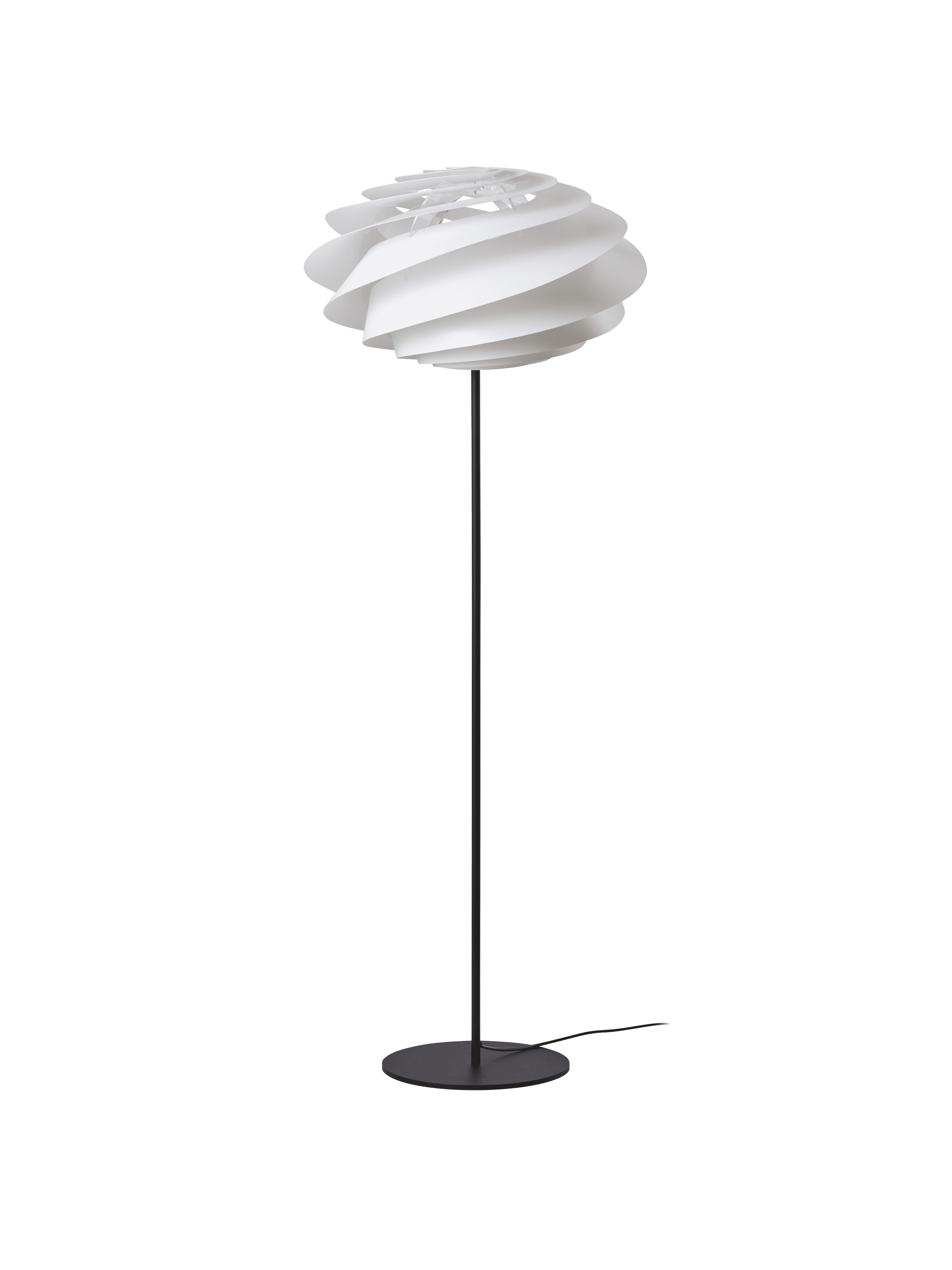 Floor lamp MODEL 331 SWIRL white with black base