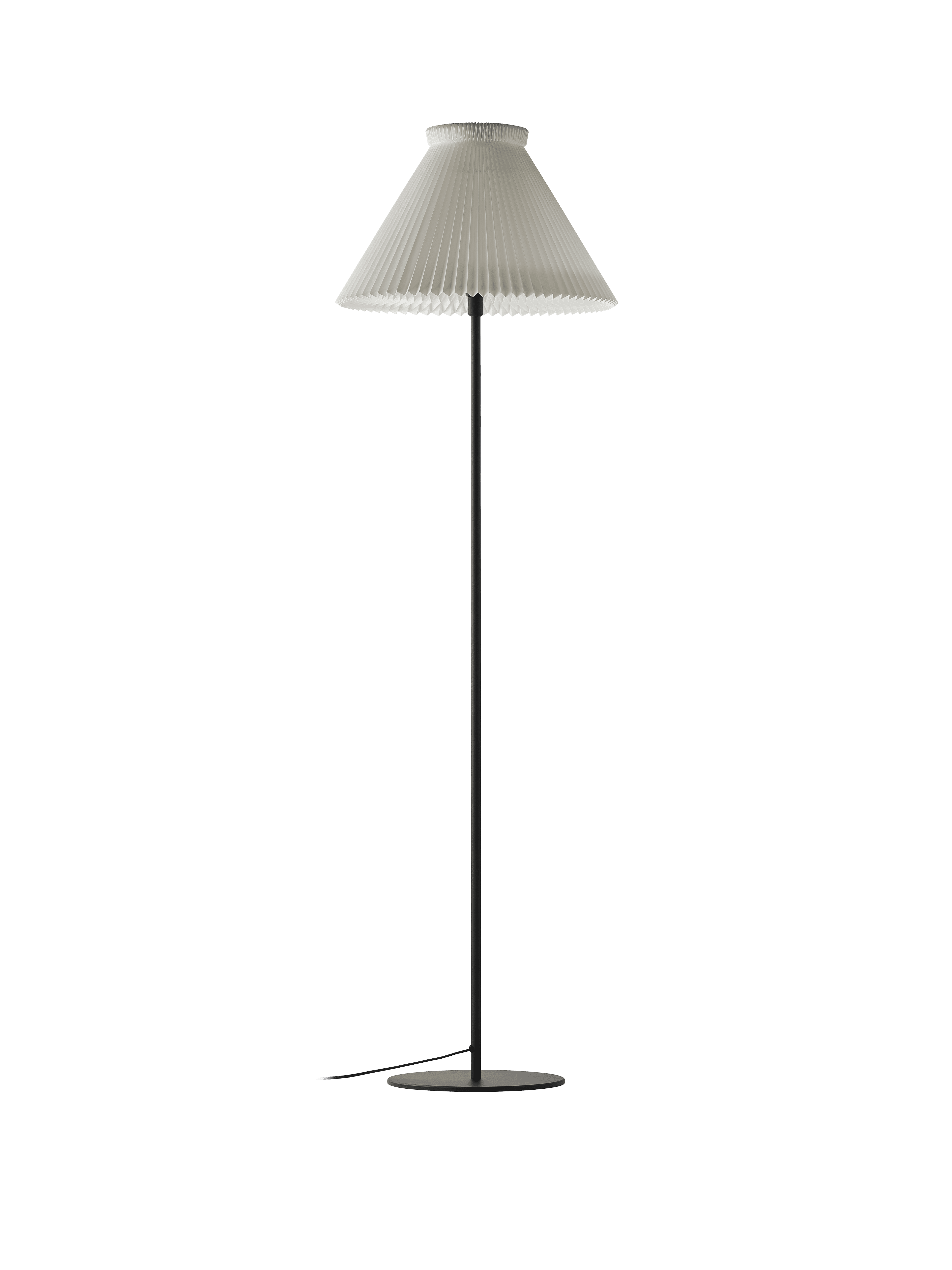 Stojací lampa MODEL 334 bílá s černým podstavcem