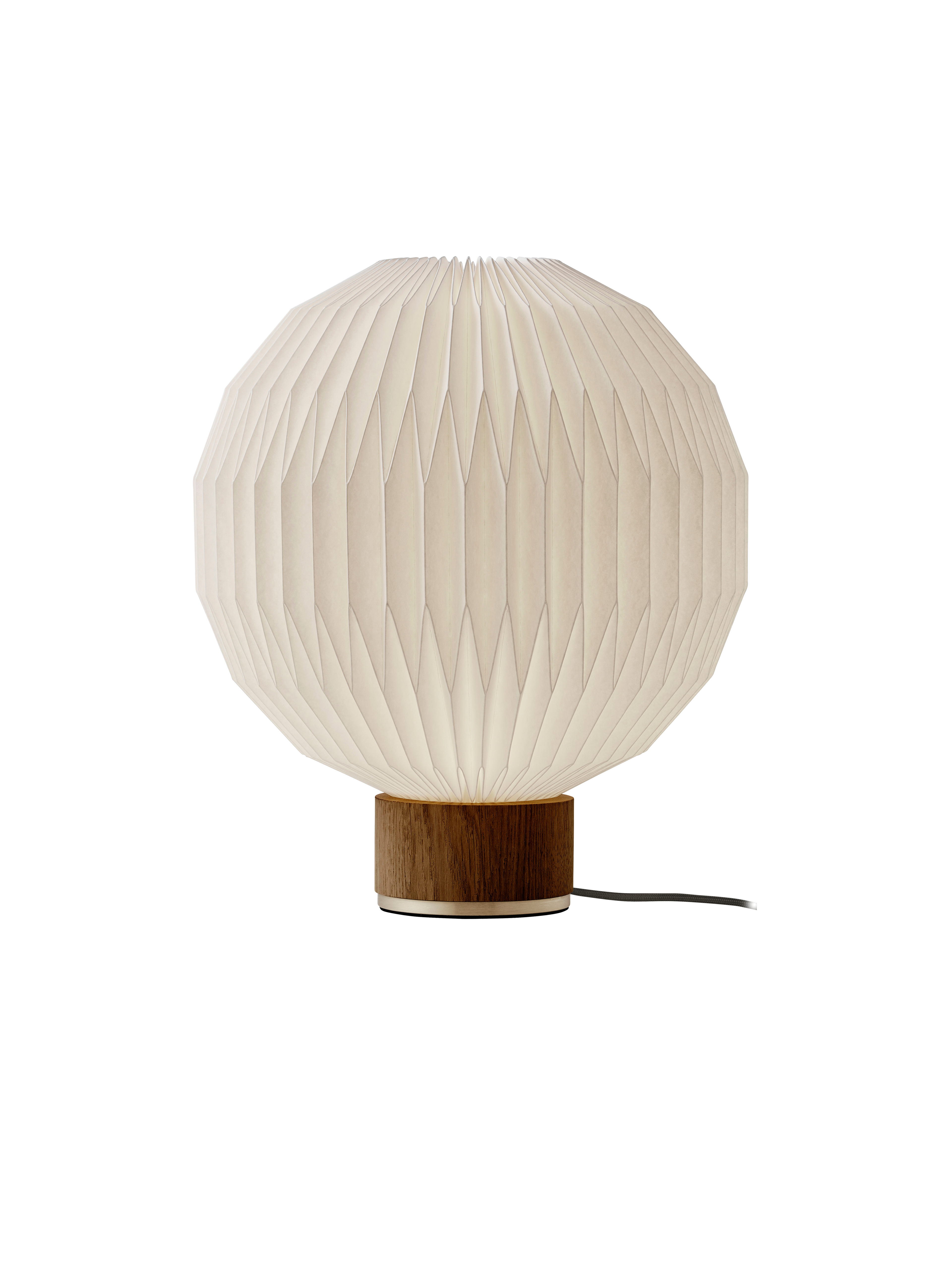 Lampa stołowa MODEL 375 biały z dymioną dębową podstawą – Le Klint